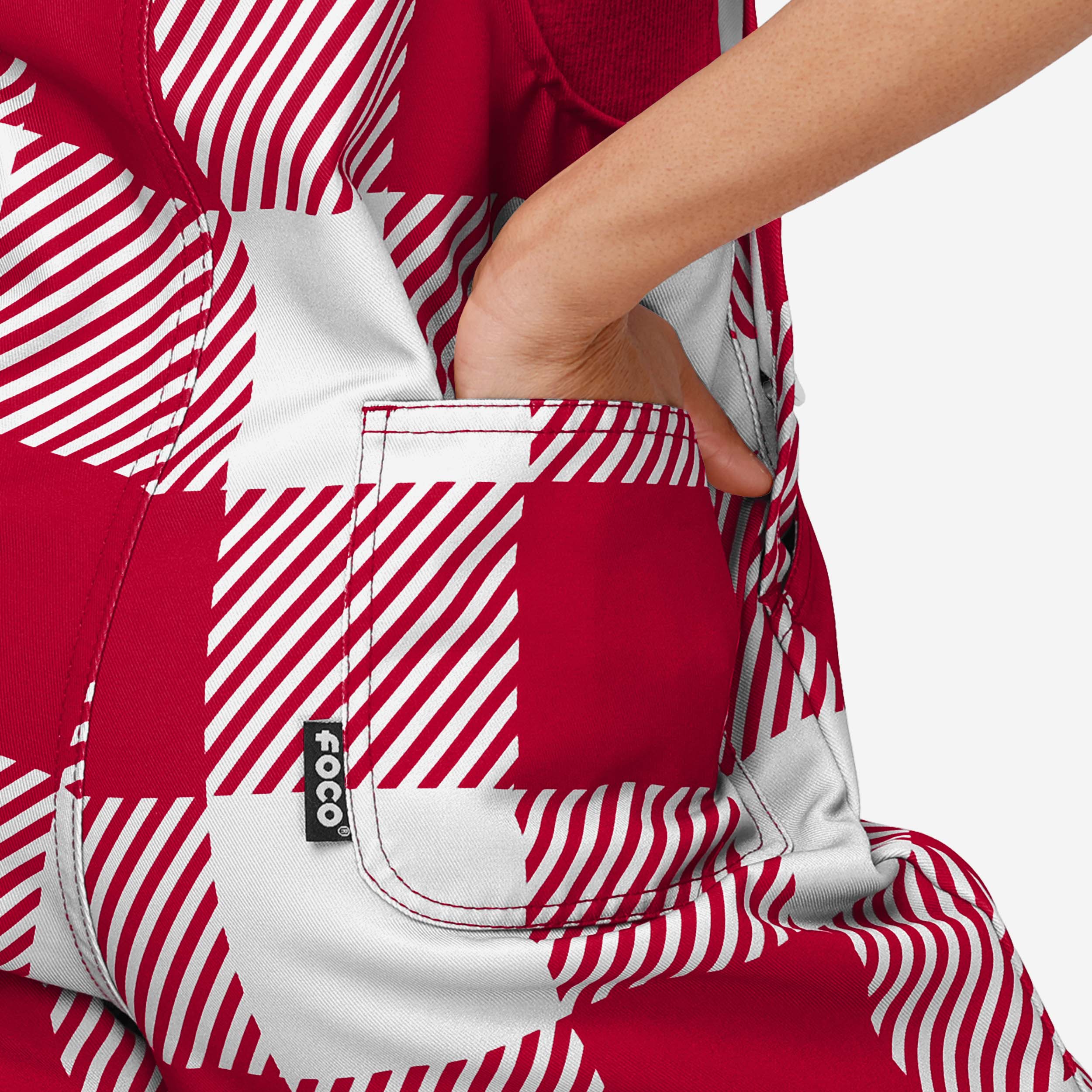 Los Angeles Angels Womens Plaid Bib Shortalls - Image 5