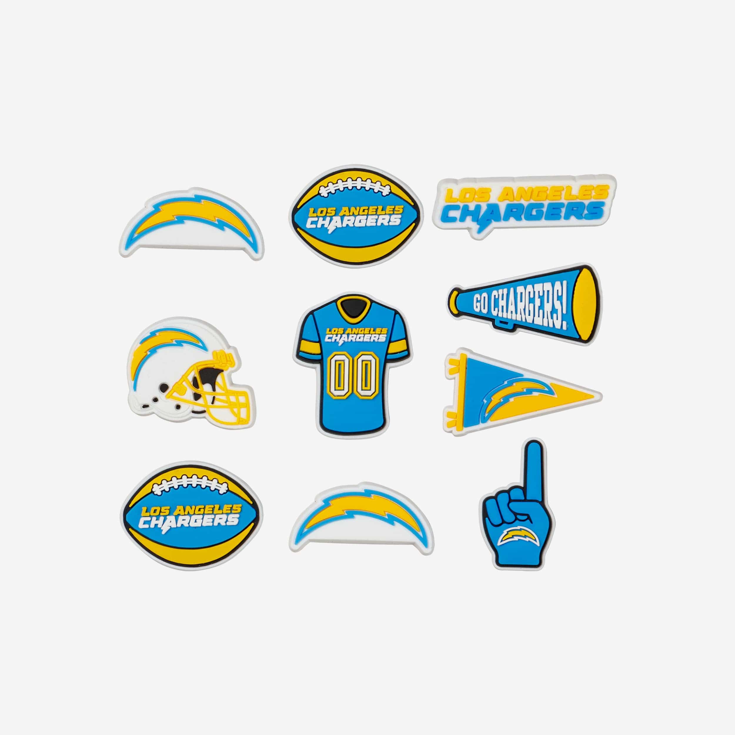 Los Angeles Chargers 10 Pack Team Clog Charms