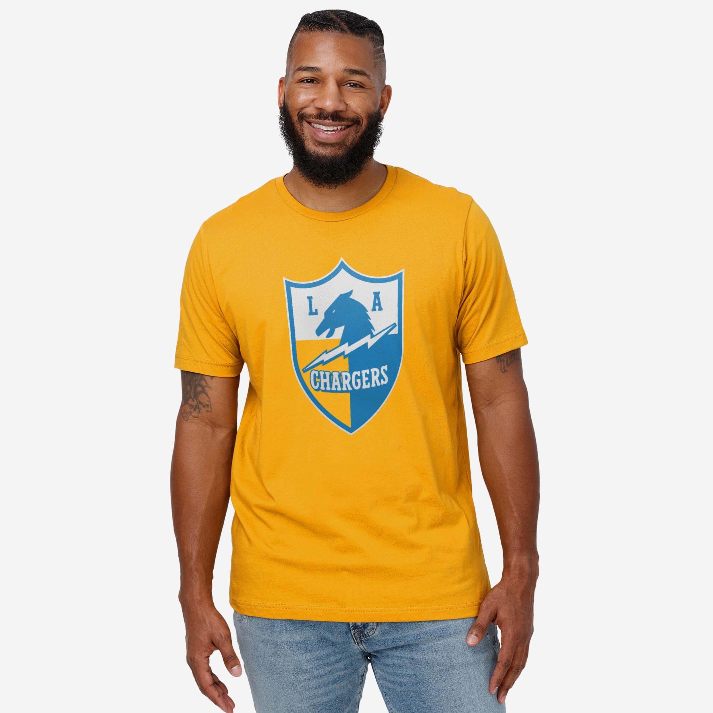 Los Angeles Chargers 1961 Retro Logo T-Shirt - Image 6