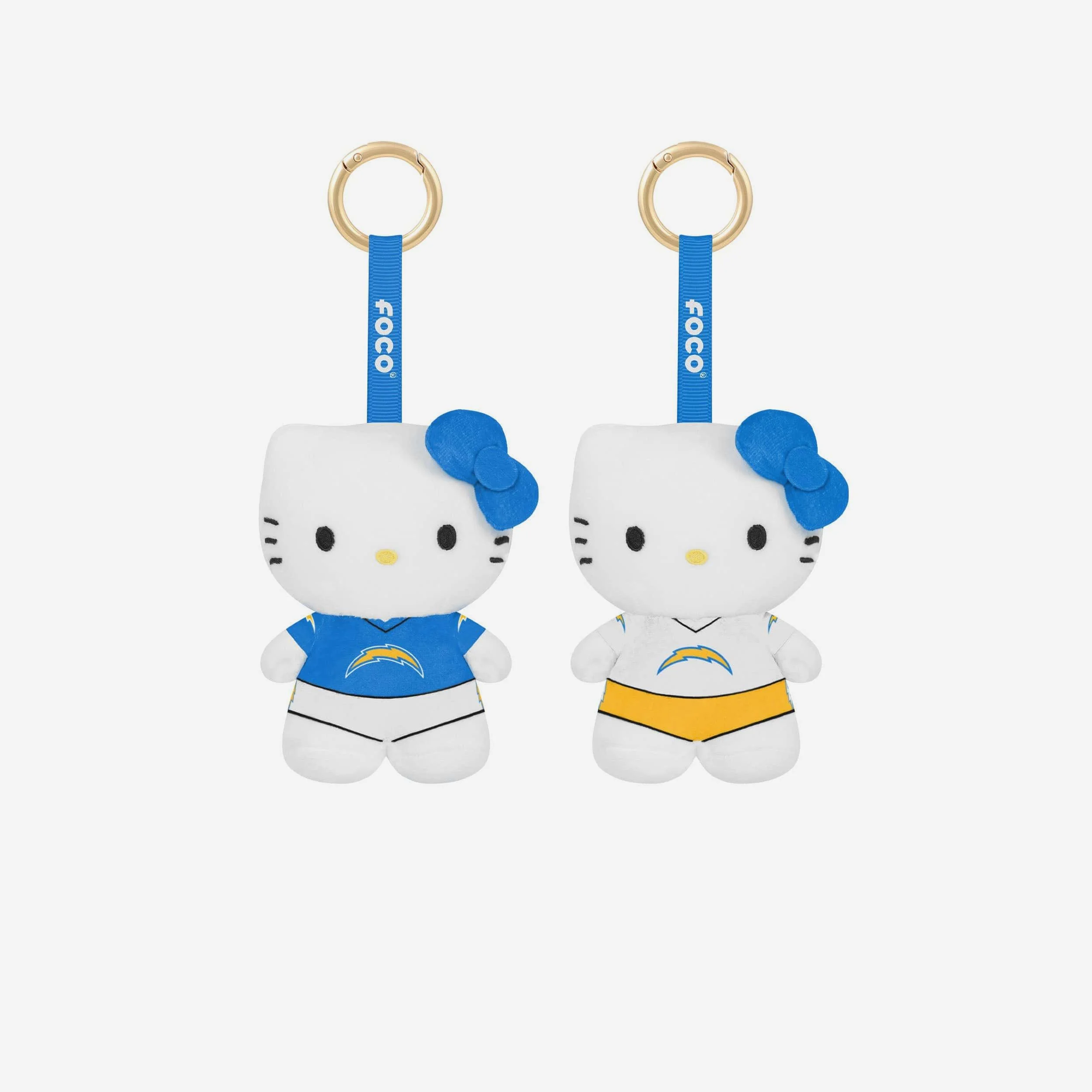 Los Angeles Chargers 2 Pack Mini Plush Hello Kitty® Bag Charm Keychain