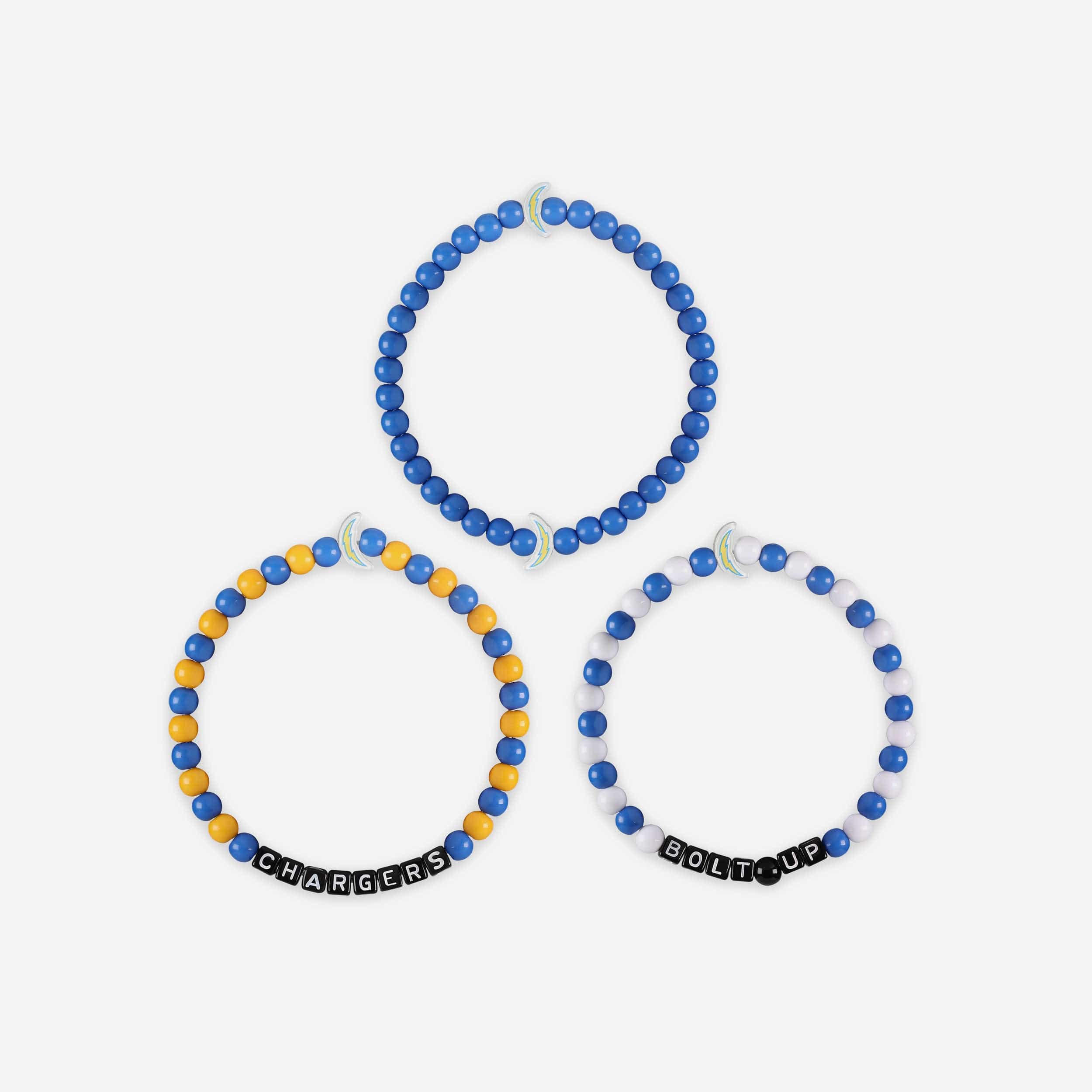 Los Angeles Chargers 3 Pack Beaded Friendship Bracelet - Image 3