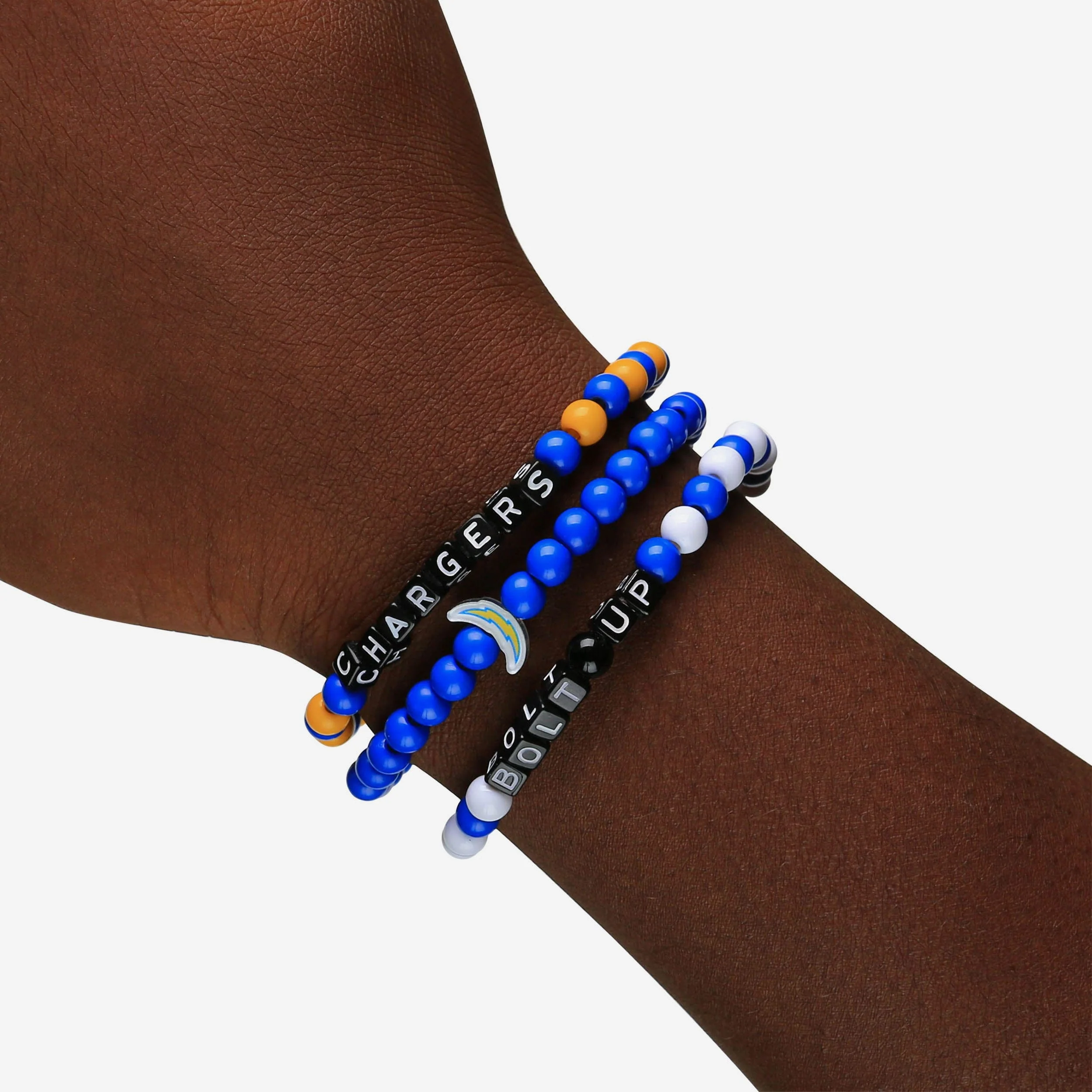 Los Angeles Chargers 3 Pack Beaded Friendship Bracelet - Image 4