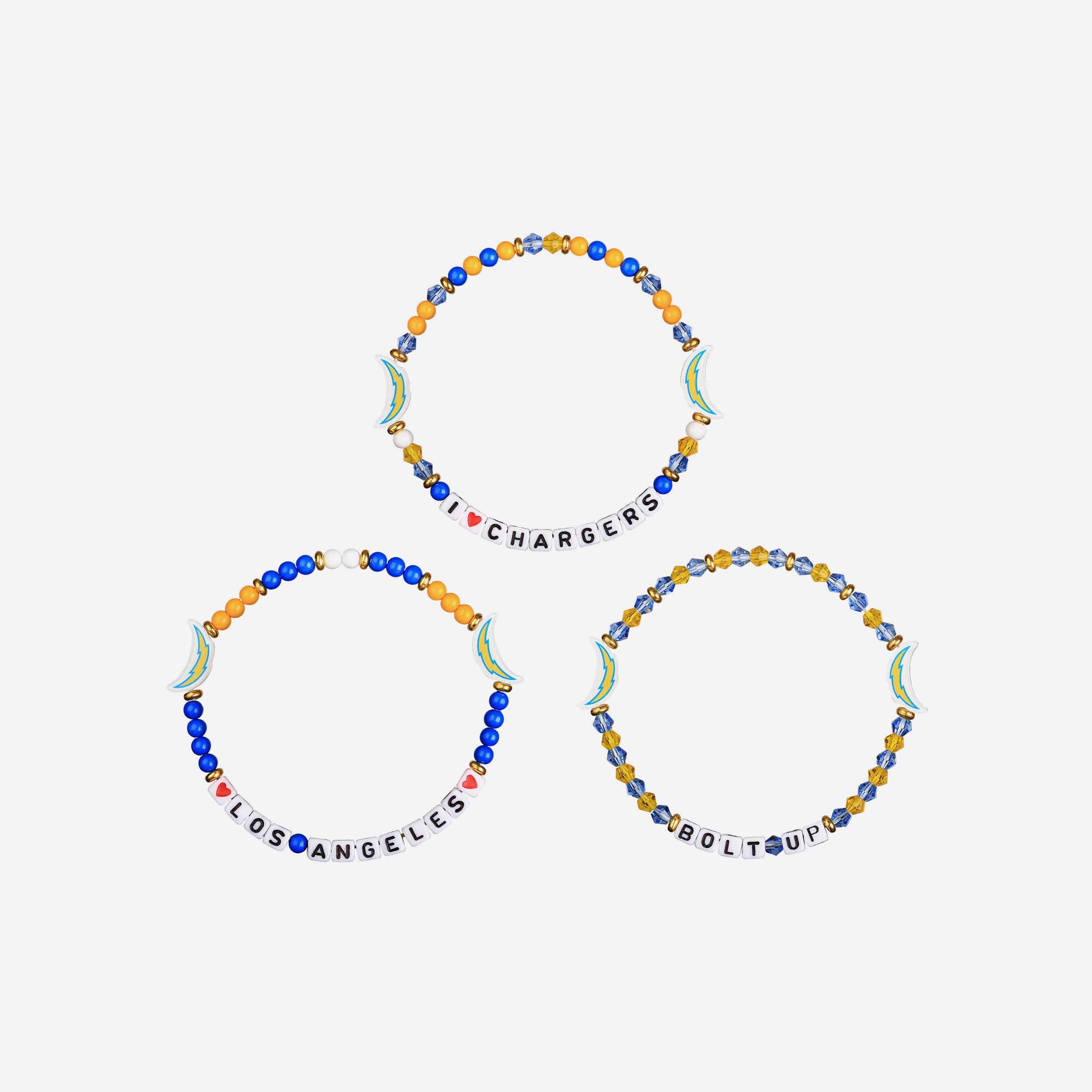 Los Angeles Chargers 3 Pack Friendship Bracelet - Image 3