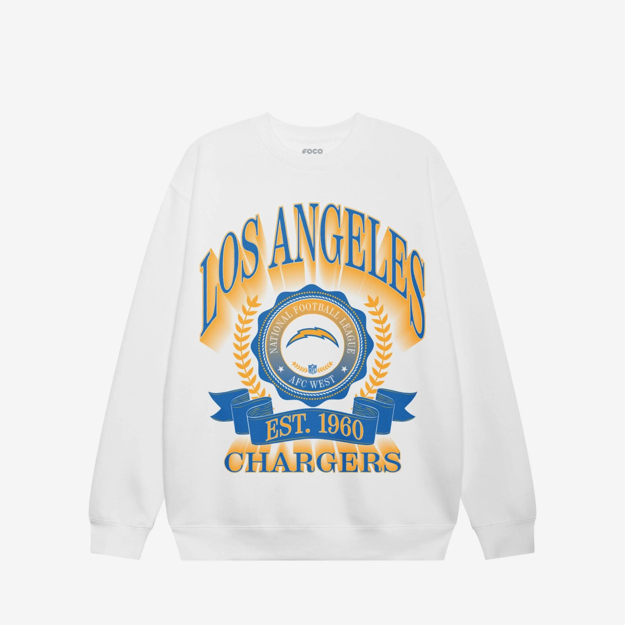Los Angeles Chargers Banner Crest Crew Neck Sweatshirt - Image 3