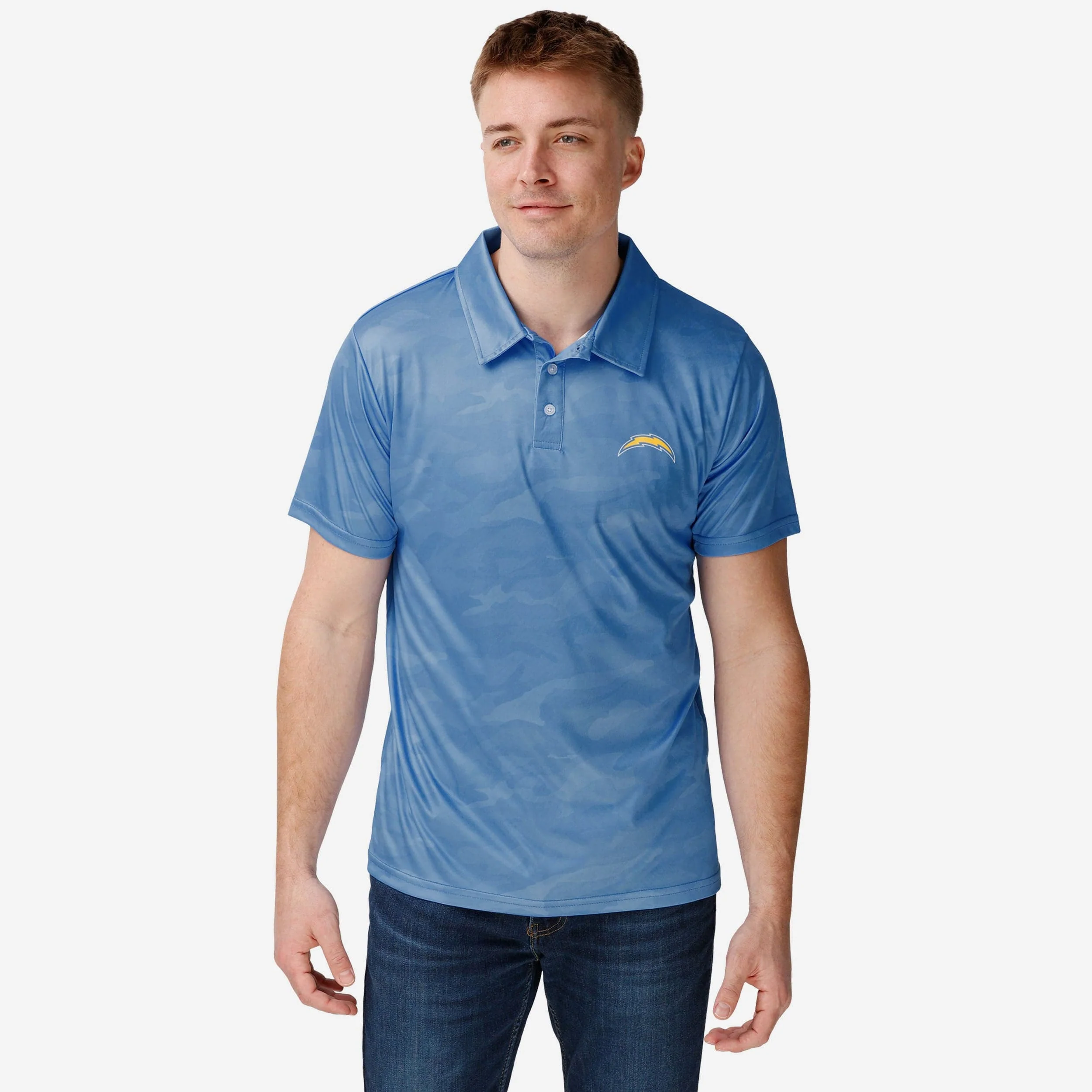 Los Angeles Chargers Color Camo Polyester Polo
