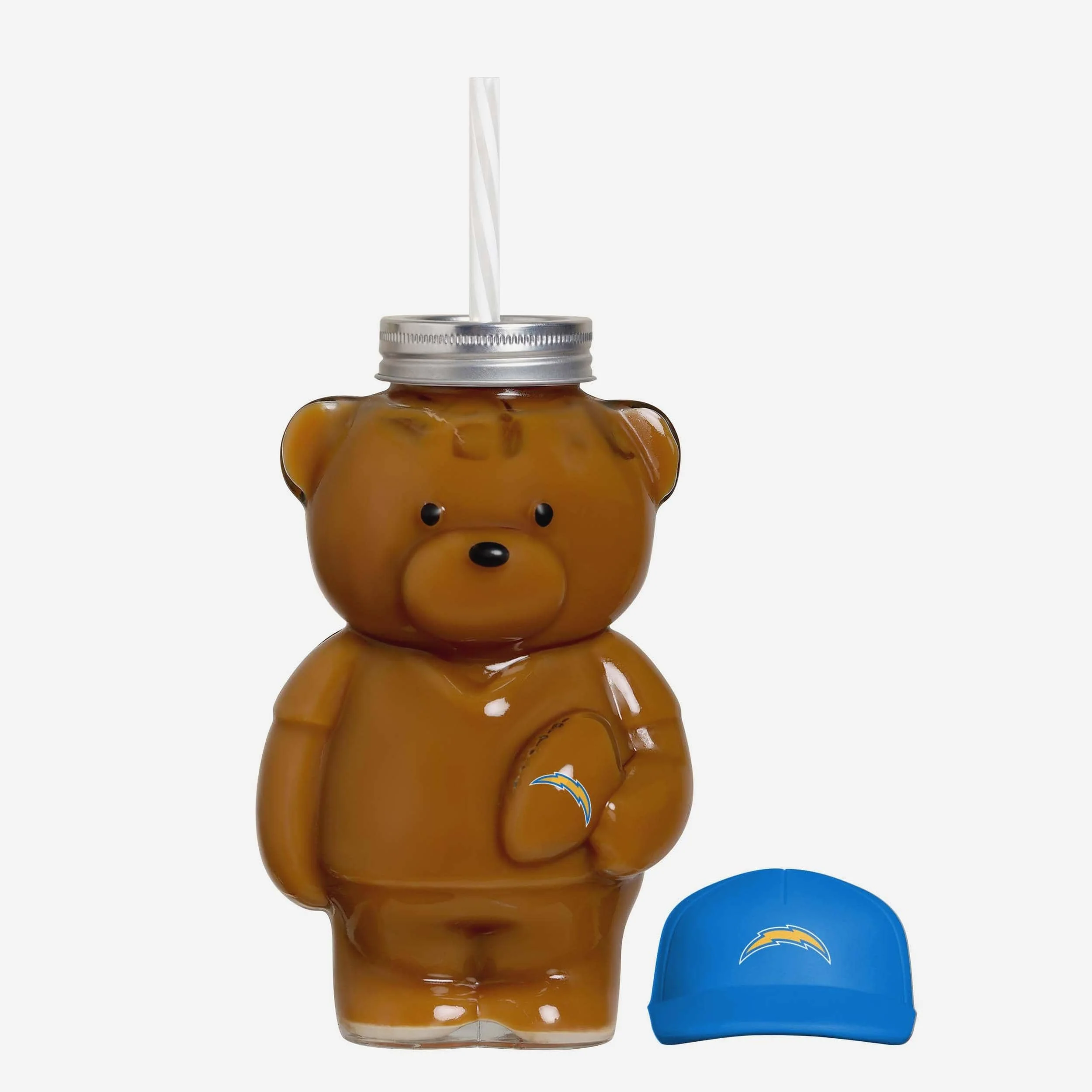 Los Angeles Chargers Glass Bear Tumbler - Image 3