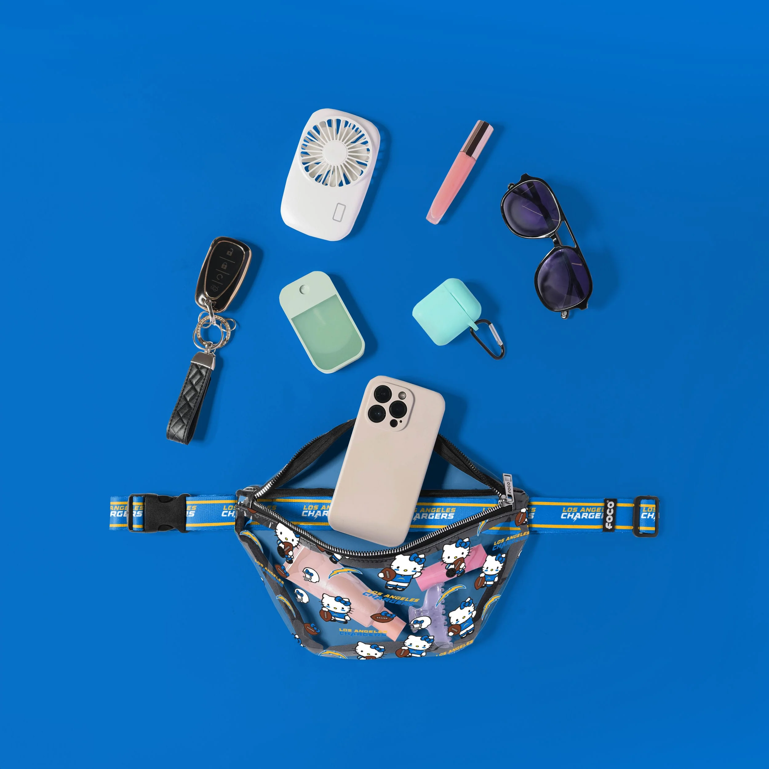 Los Angeles Chargers Hello Kitty® Clear Fanny Pack - Image 3