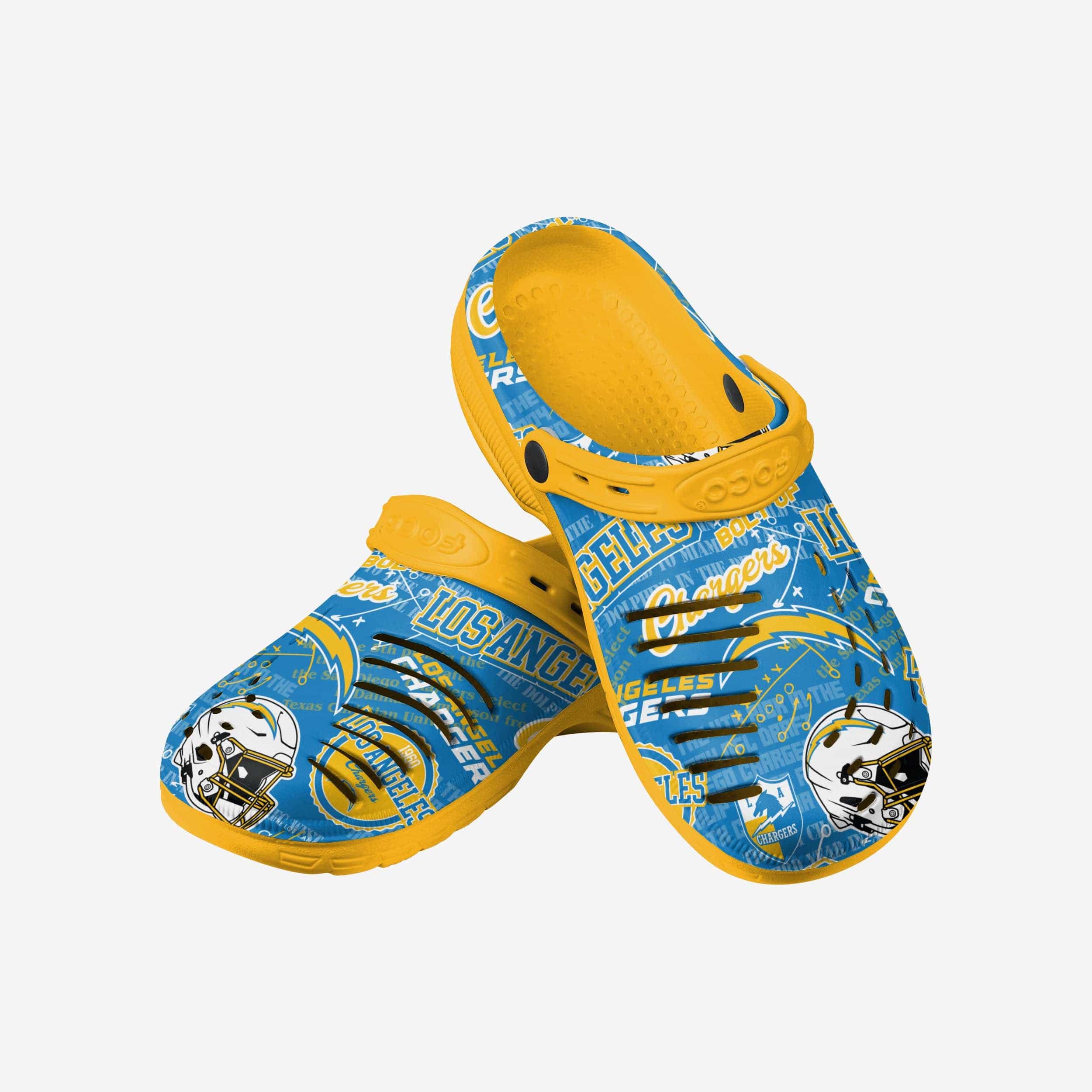 Los Angeles Chargers Historic Print Clog With Strap - Image 3