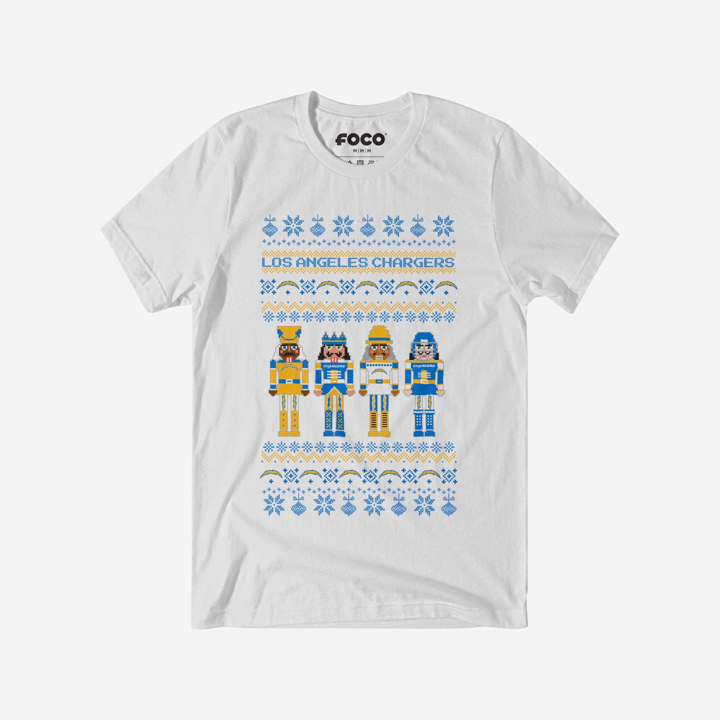 Los Angeles Chargers Holiday Nutcracker Sweater T-Shirt