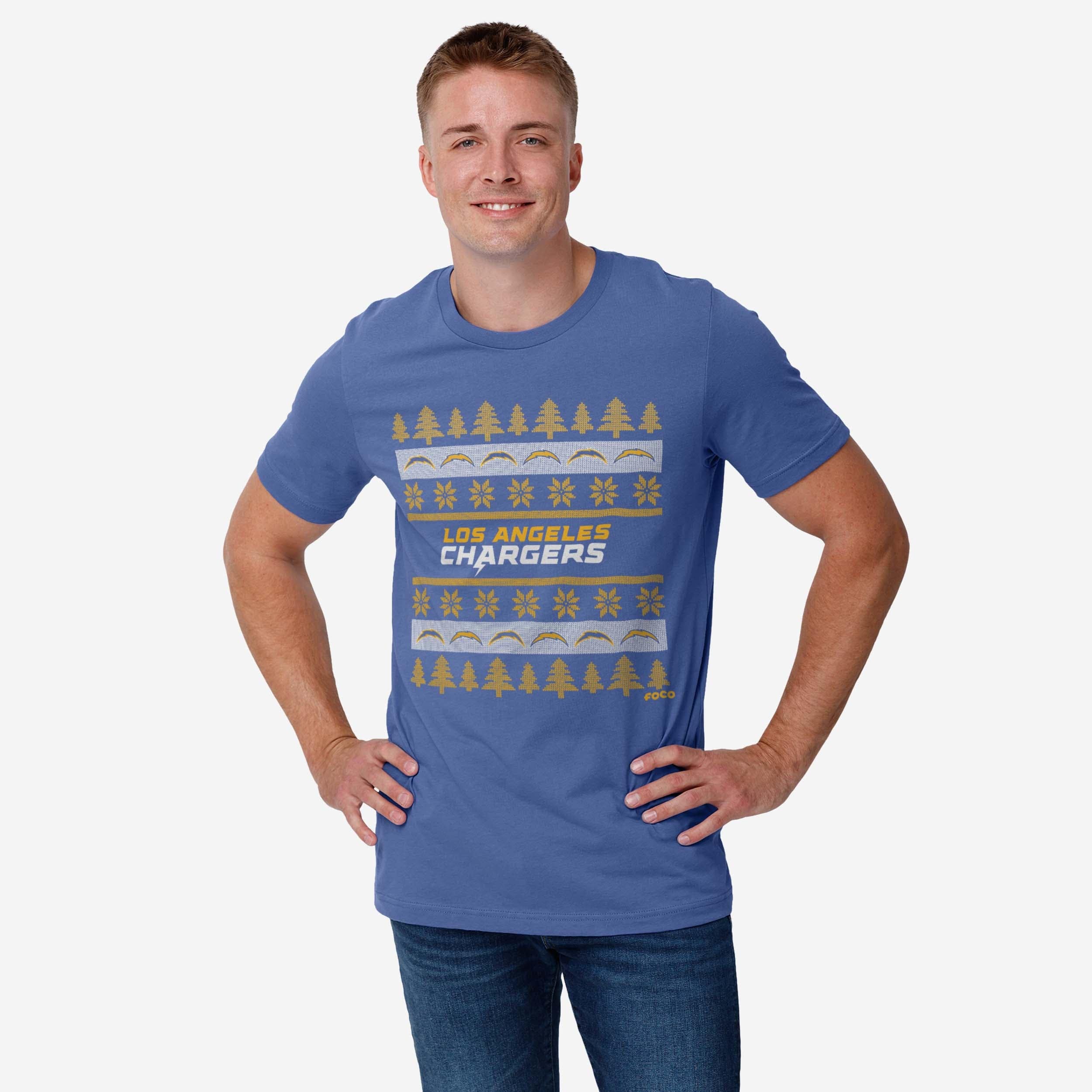 Los Angeles Chargers Holiday Sweater T-Shirt - Image 2
