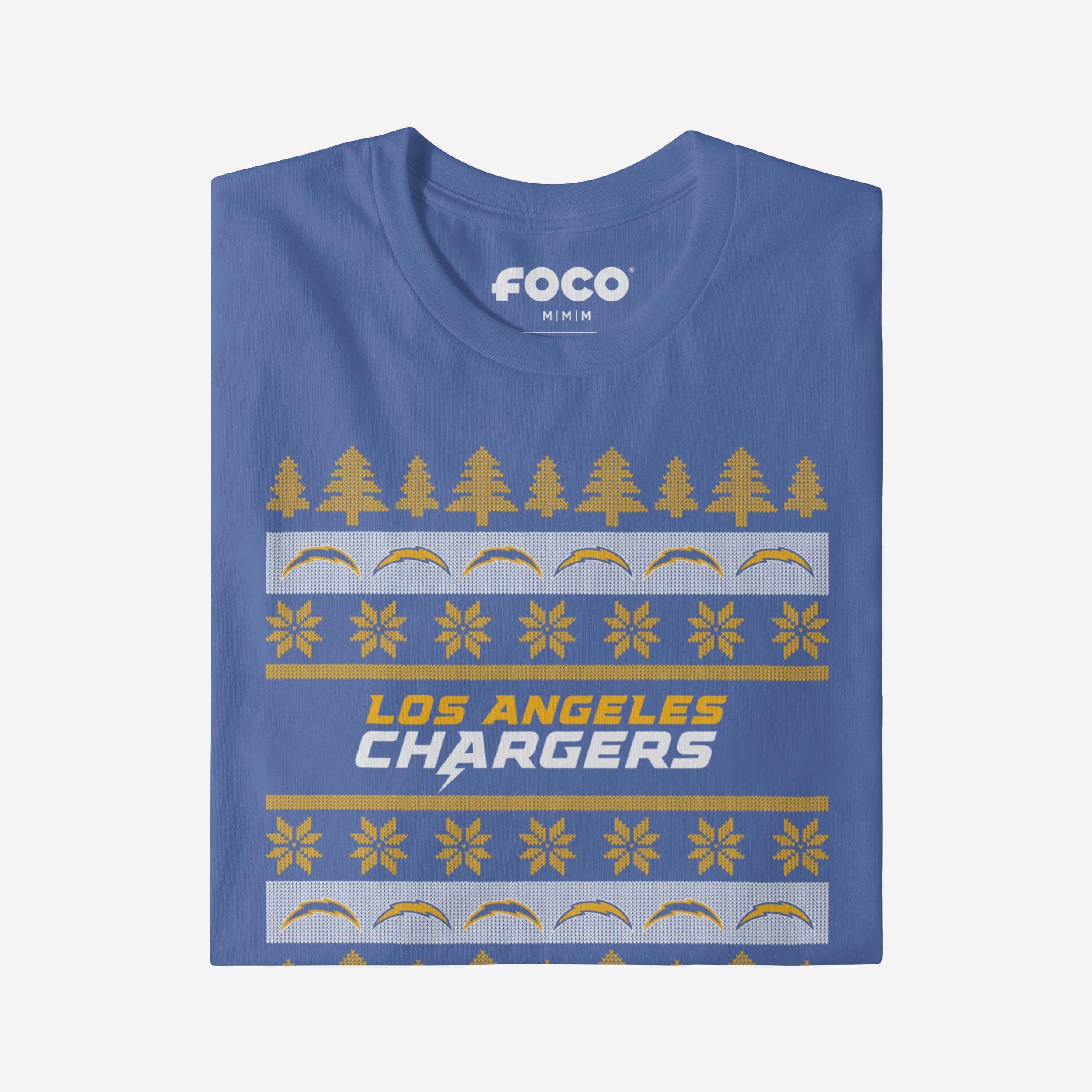Los Angeles Chargers Holiday Sweater T-Shirt - Image 4