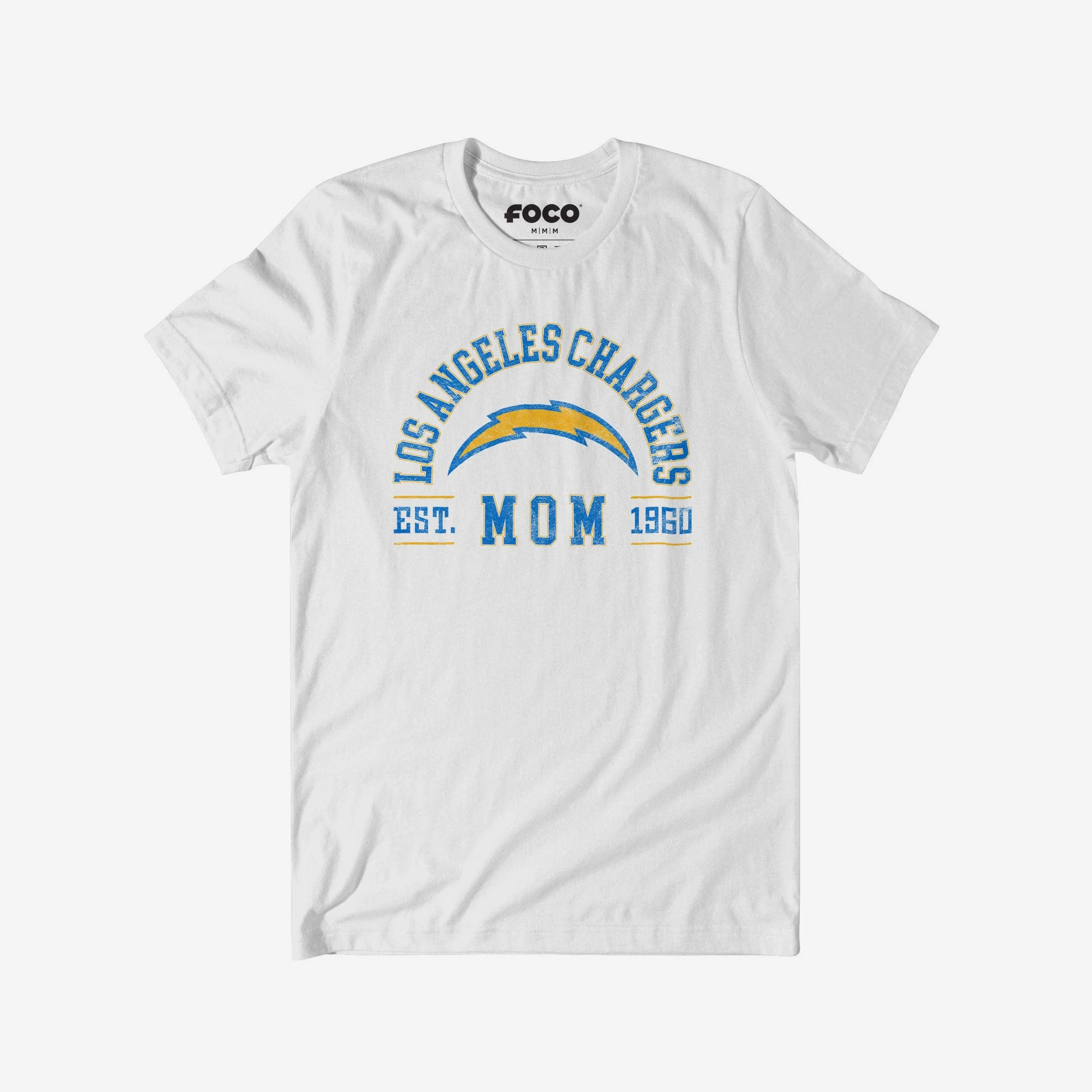 Los Angeles Chargers Mom Arched T-Shirt