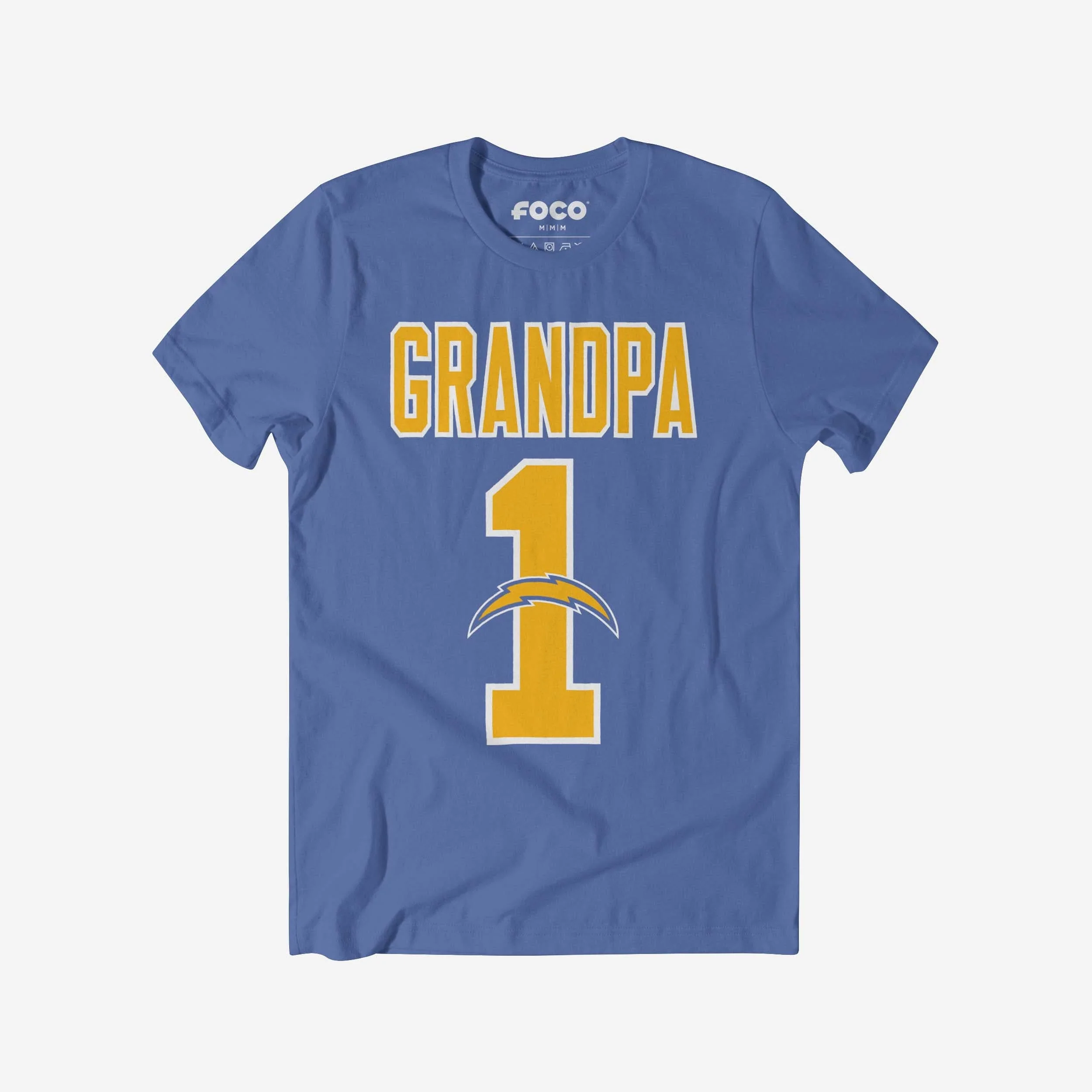 Los Angeles Chargers Number 1 Grandpa T-Shirt
