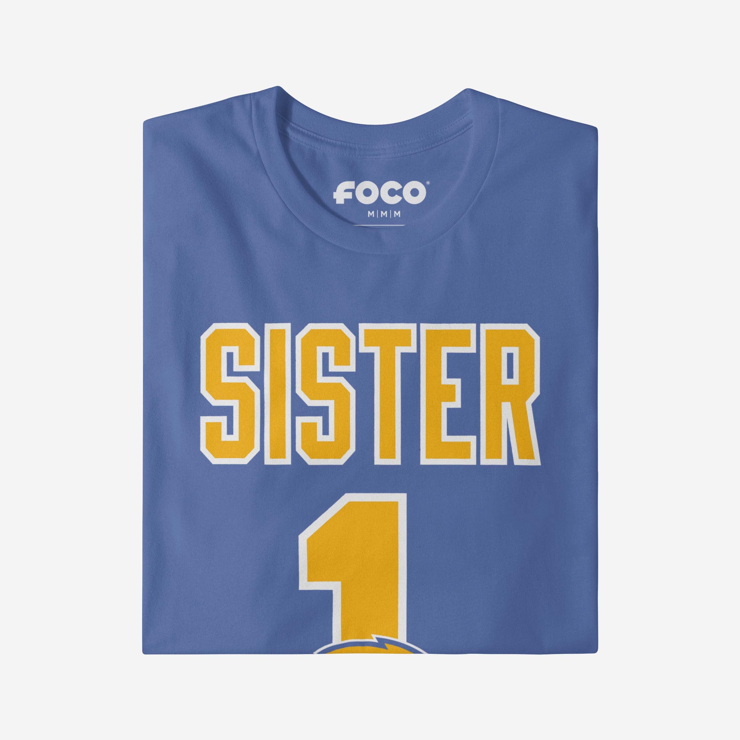 Los Angeles Chargers Number 1 Sister T-Shirt - Image 4