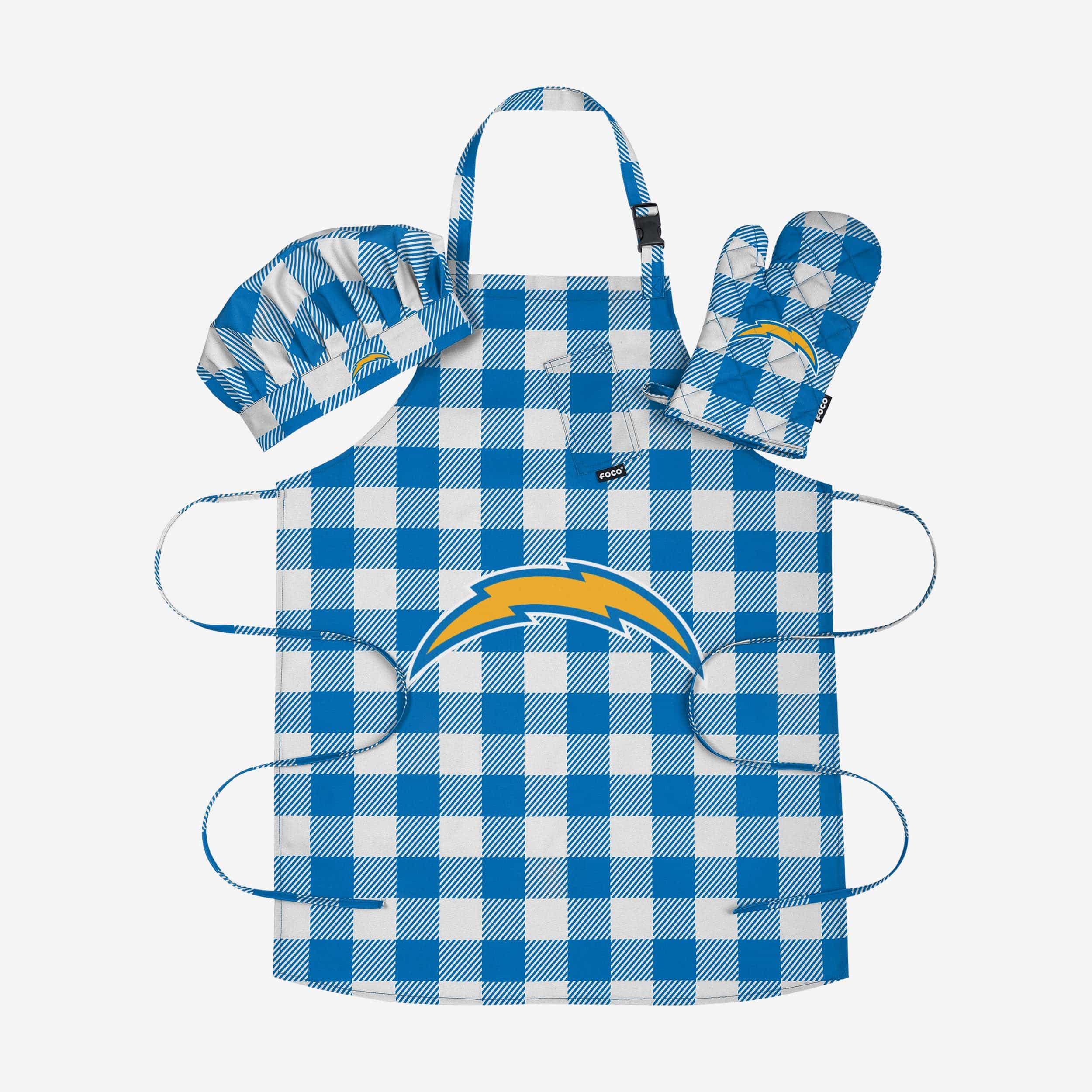Los Angeles Chargers Plaid Chef Set