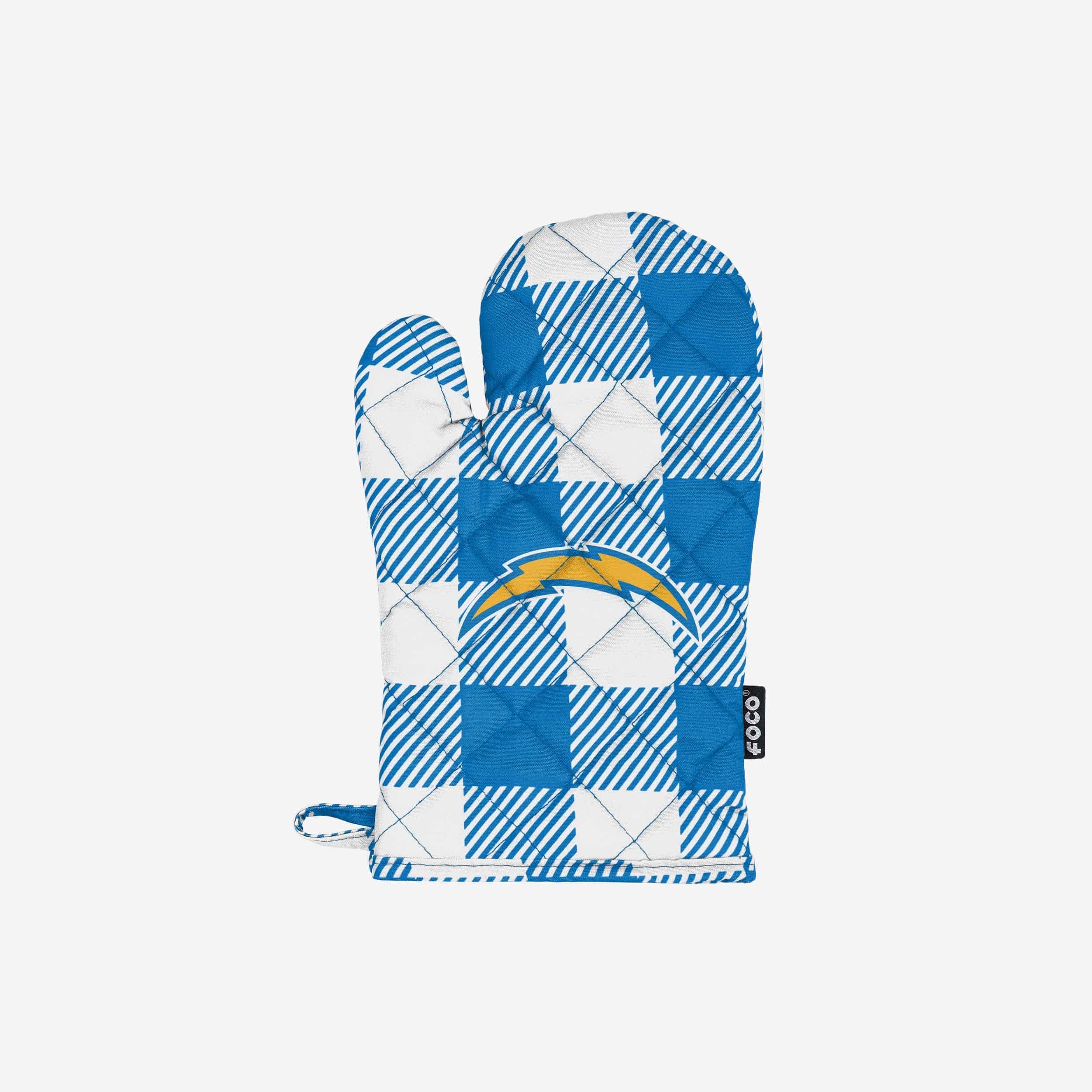 Los Angeles Chargers Plaid Oven Mitt