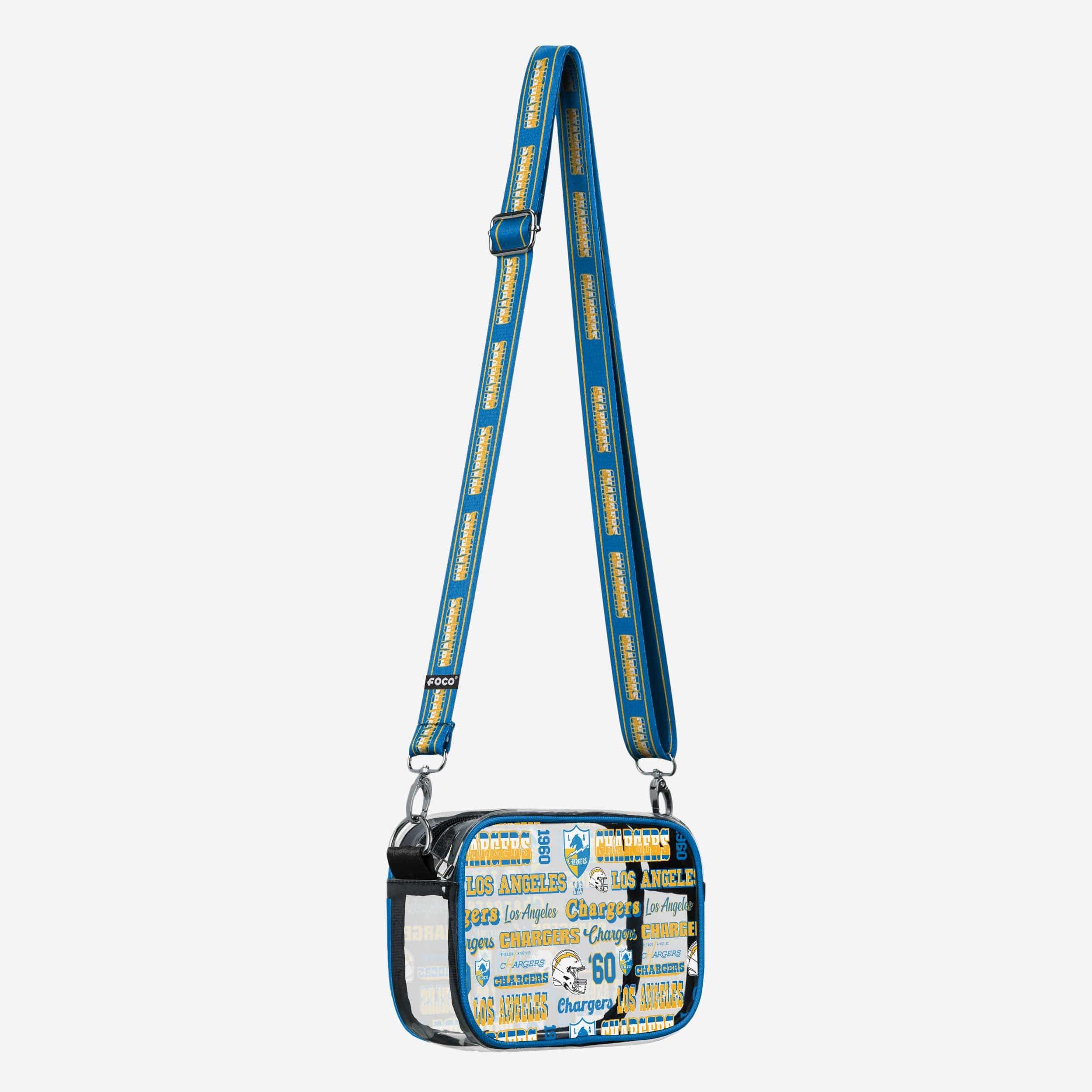 Los Angeles Chargers Repeat Retro Print Clear Crossbody Bag - Image 2