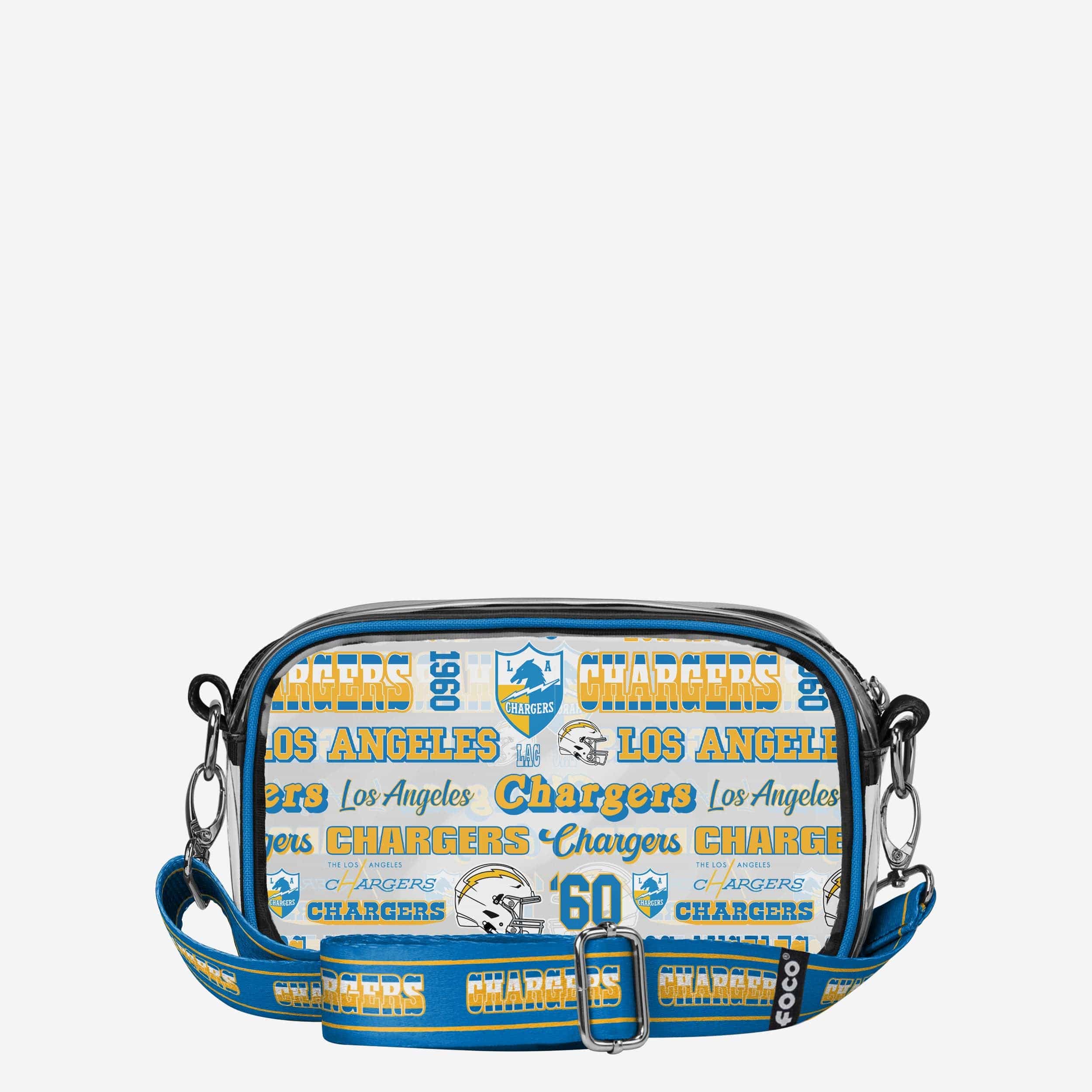 Los Angeles Chargers Repeat Retro Print Clear Crossbody Bag - Image 5