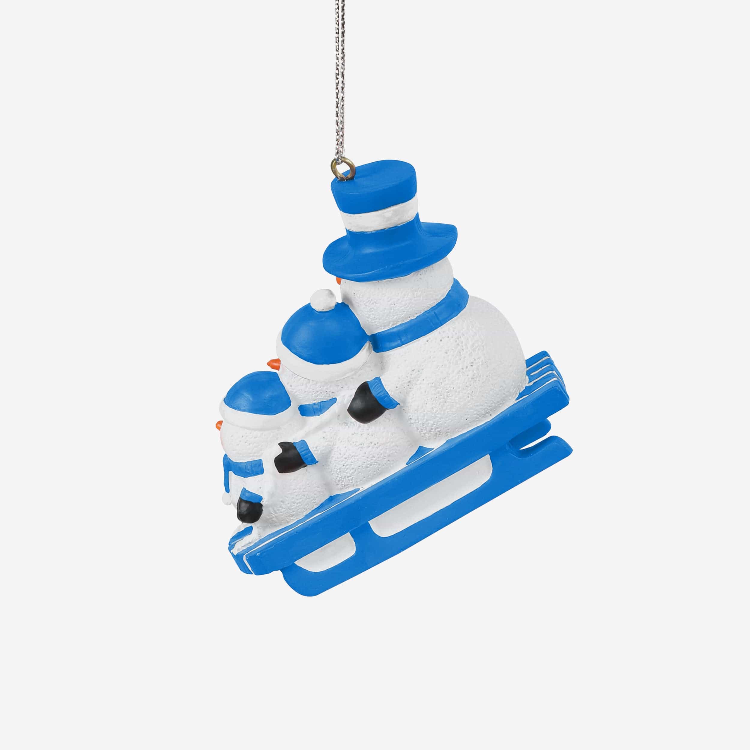 Los Angeles Chargers Sledding Snowmen Ornament - Image 3