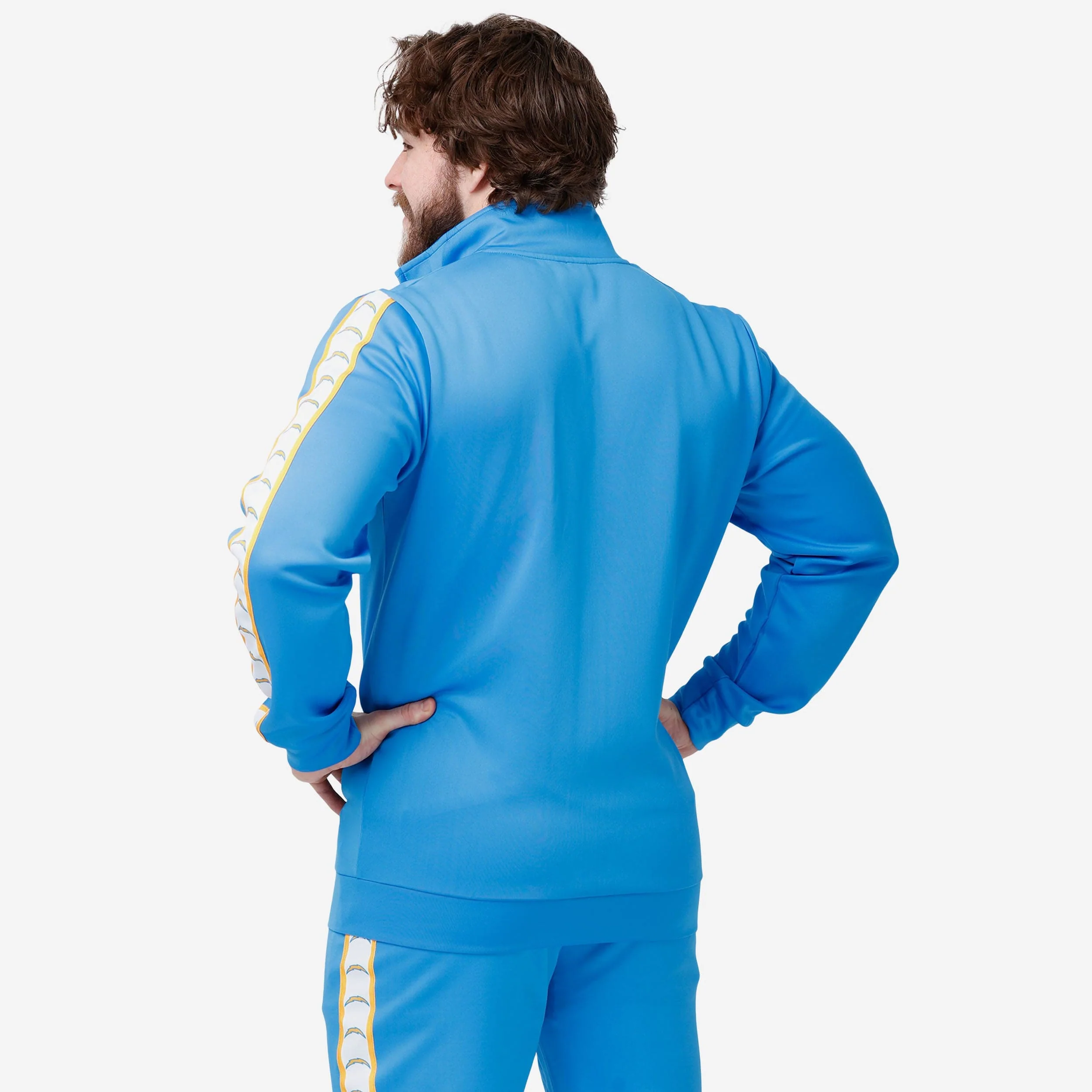 Los Angeles Chargers Stripe Logo Track Jacket - Image 2