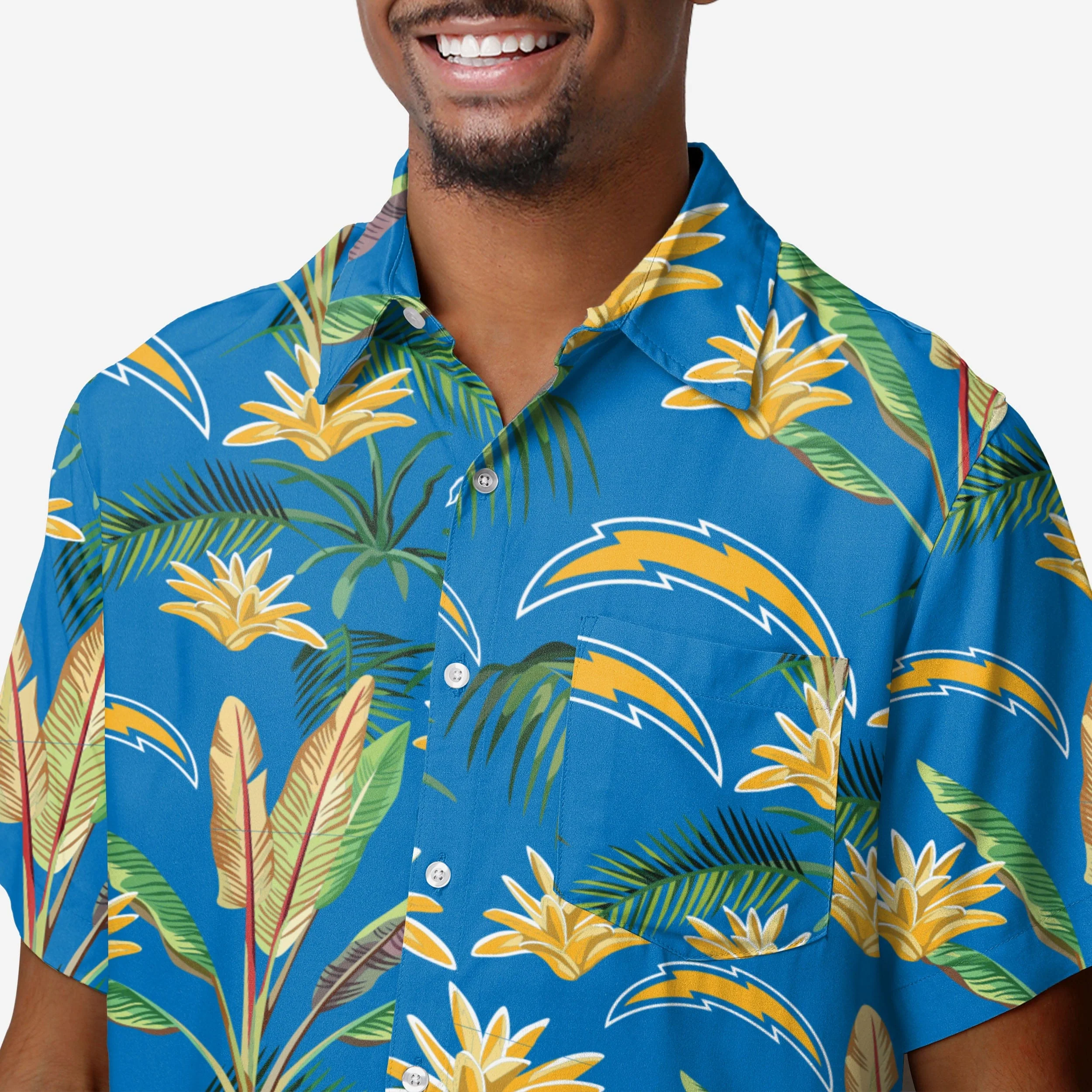 Los Angeles Chargers Victory Vacay Button Up Shirt - Image 3