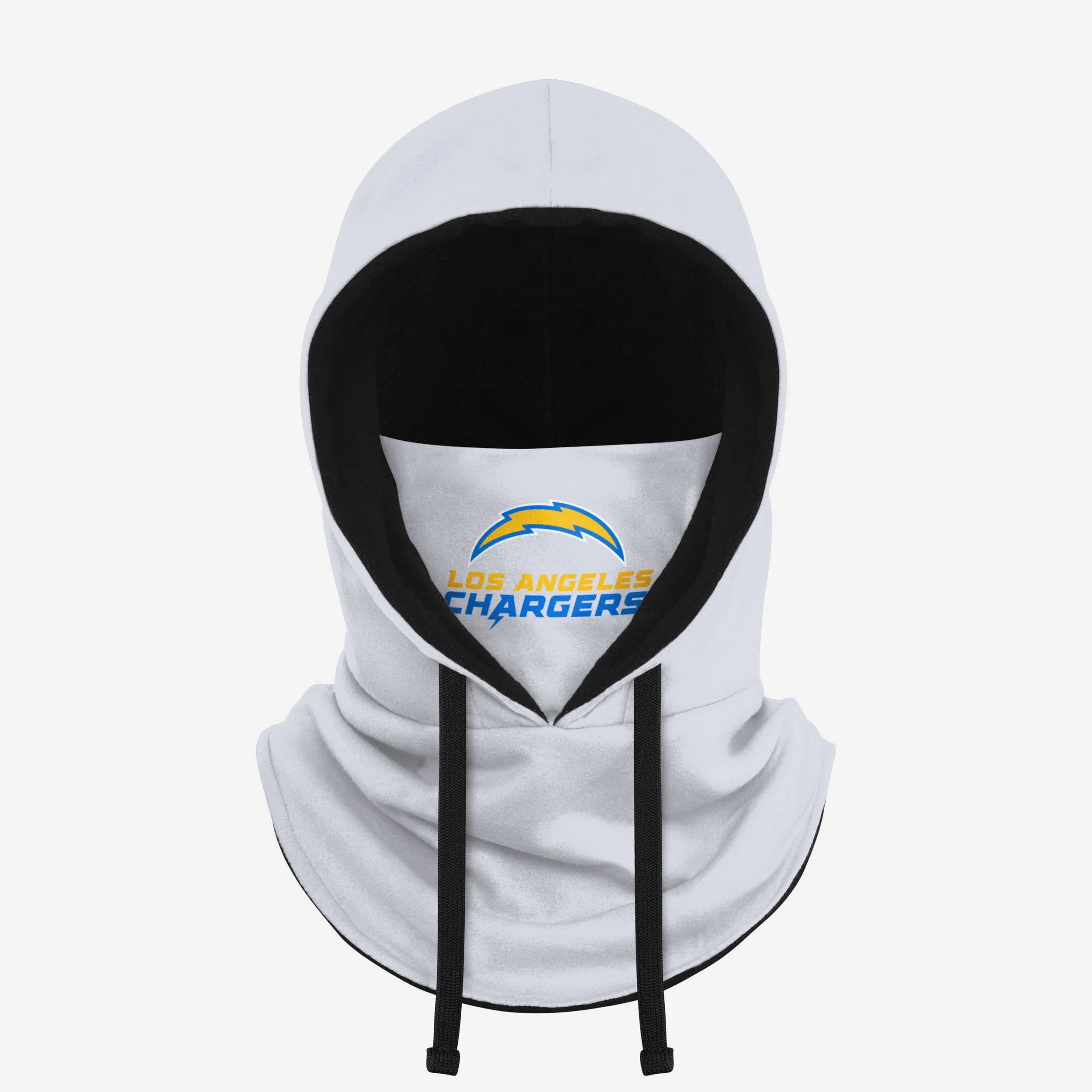 Los Angeles Chargers White Drawstring Hooded Gaiter