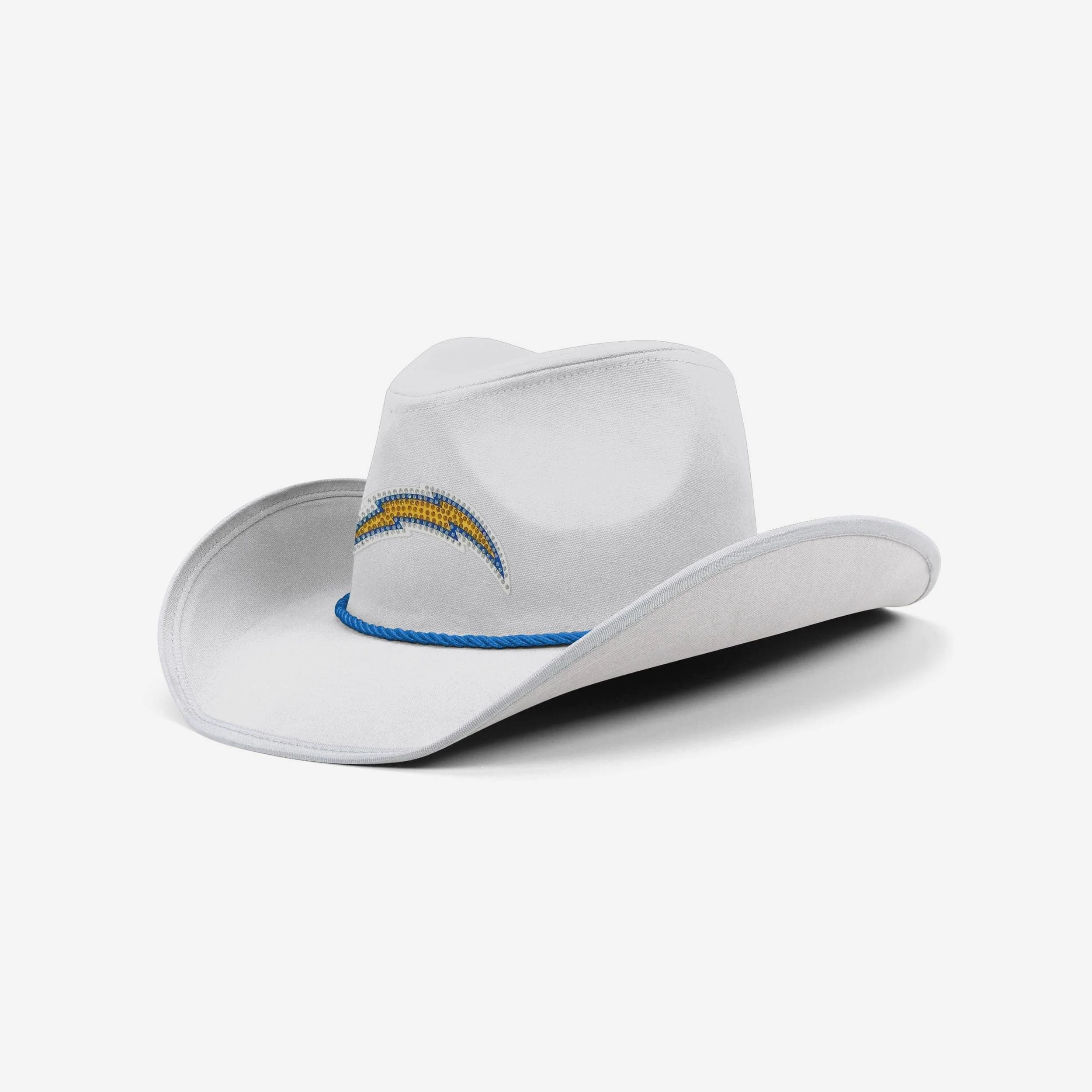 Los Angeles Chargers White Rhinestone Logo Cowboy Hat