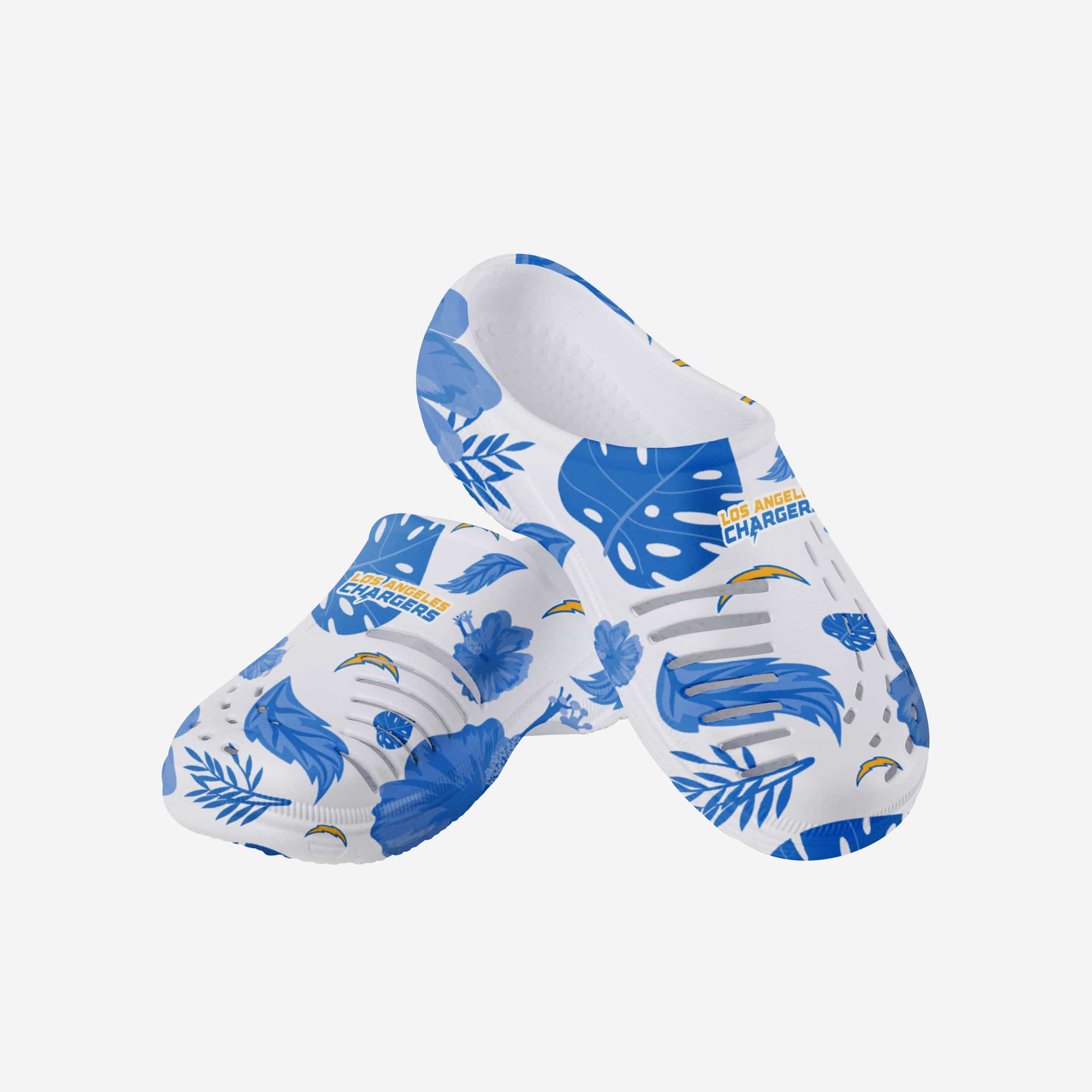 Los Angeles Chargers Womens Floral White Clog - Image 3