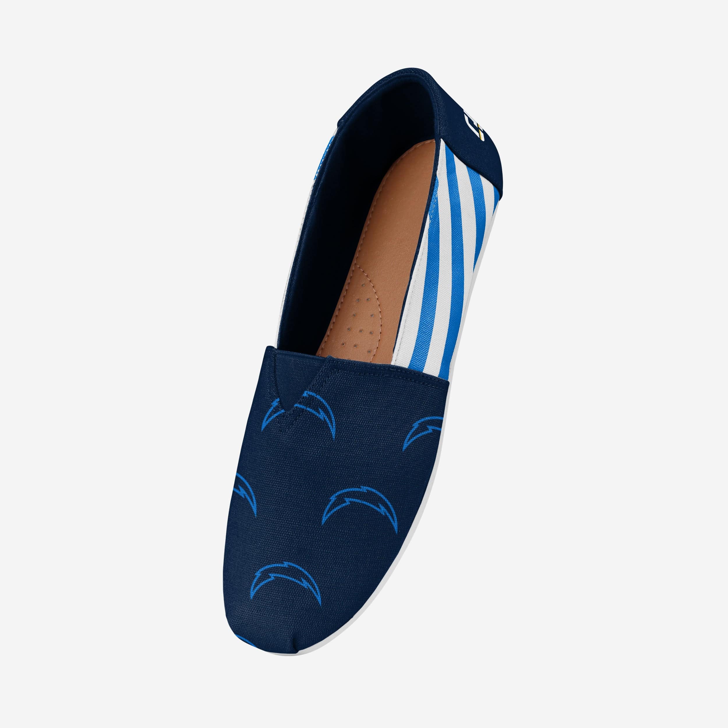 Los Angeles Chargers Womens Stripe Canvas Shoe - Image 2