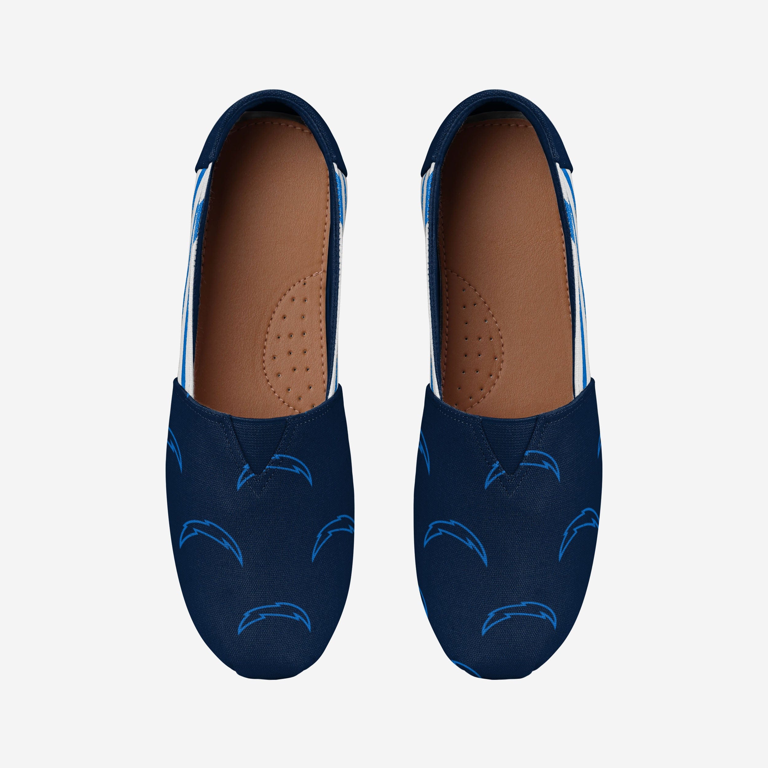Los Angeles Chargers Womens Stripe Canvas Shoe - Image 4