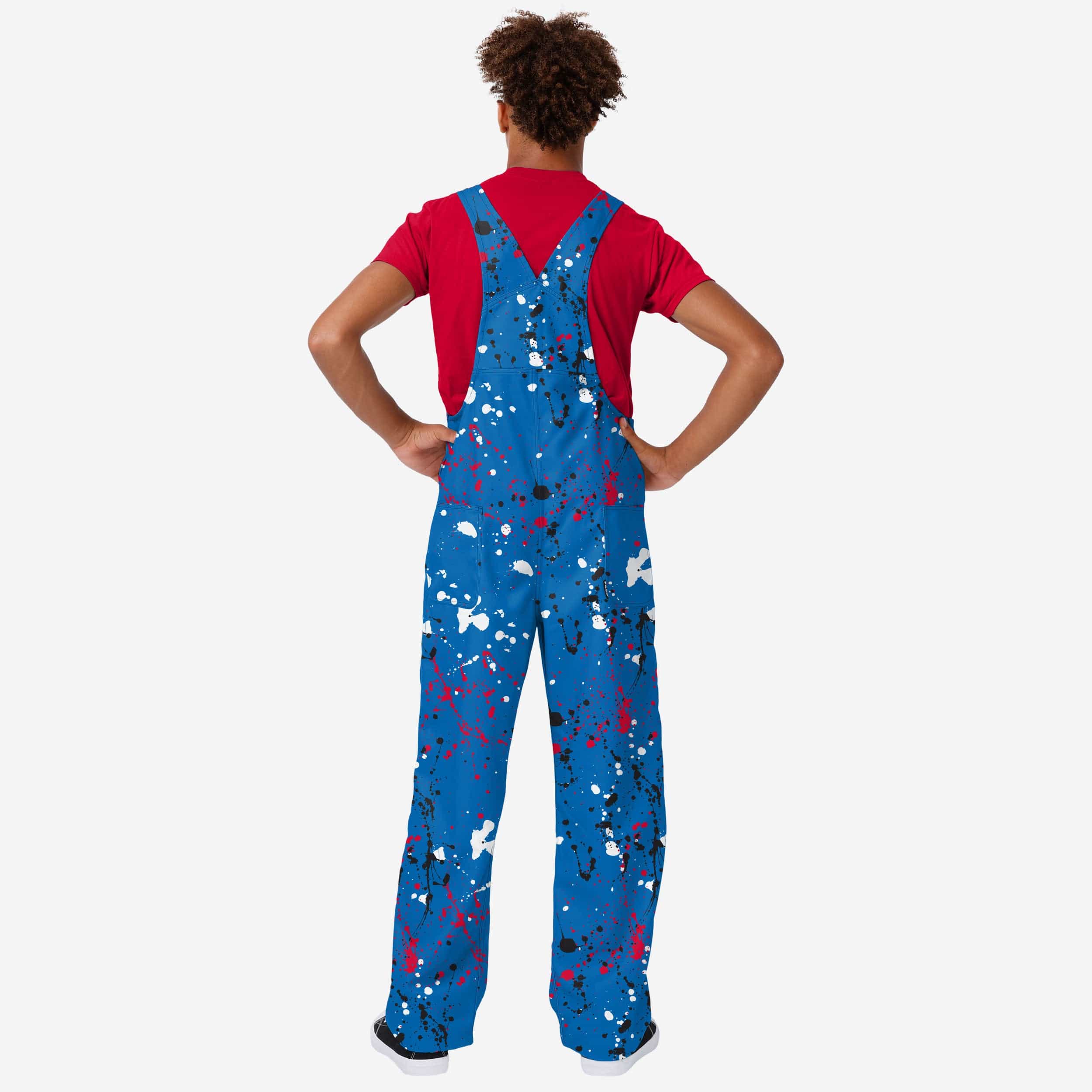 Los Angeles Clippers Mens Paint Splatter Bib Overalls - Image 2