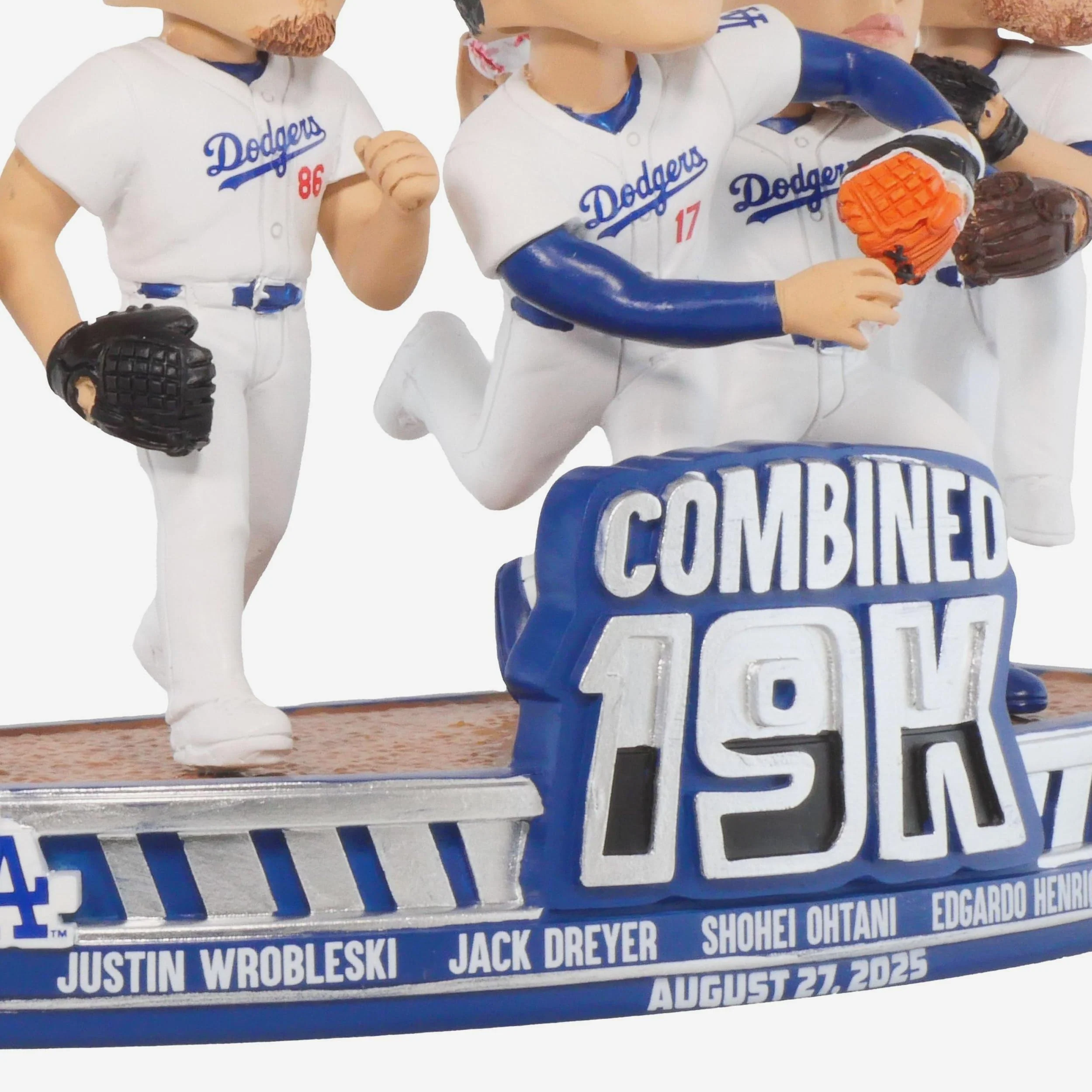 Los Angeles Dodgers 19 Strikeouts Franchise Record Mini Bobblehead Scene - Image 3