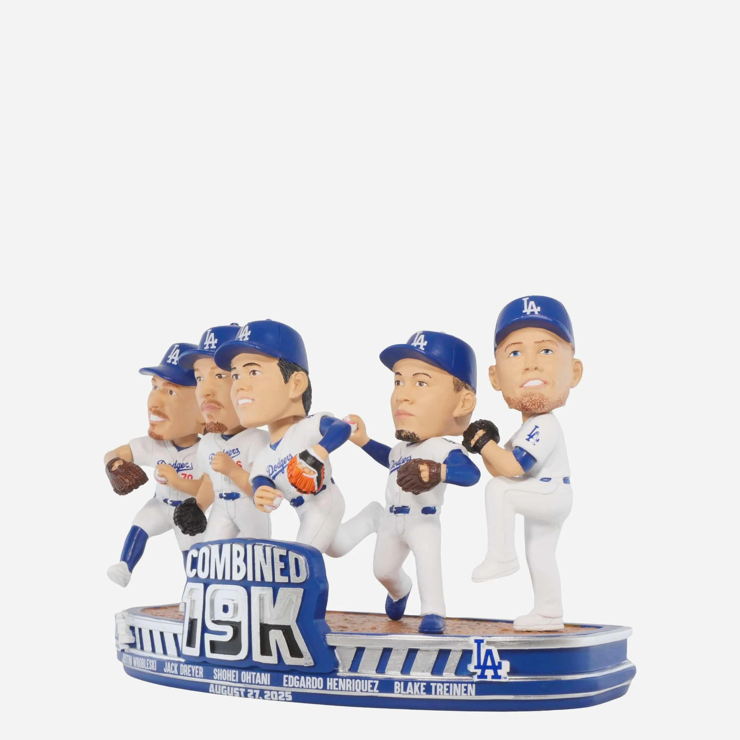 Los Angeles Dodgers 19 Strikeouts Franchise Record Mini Bobblehead Scene - Image 4