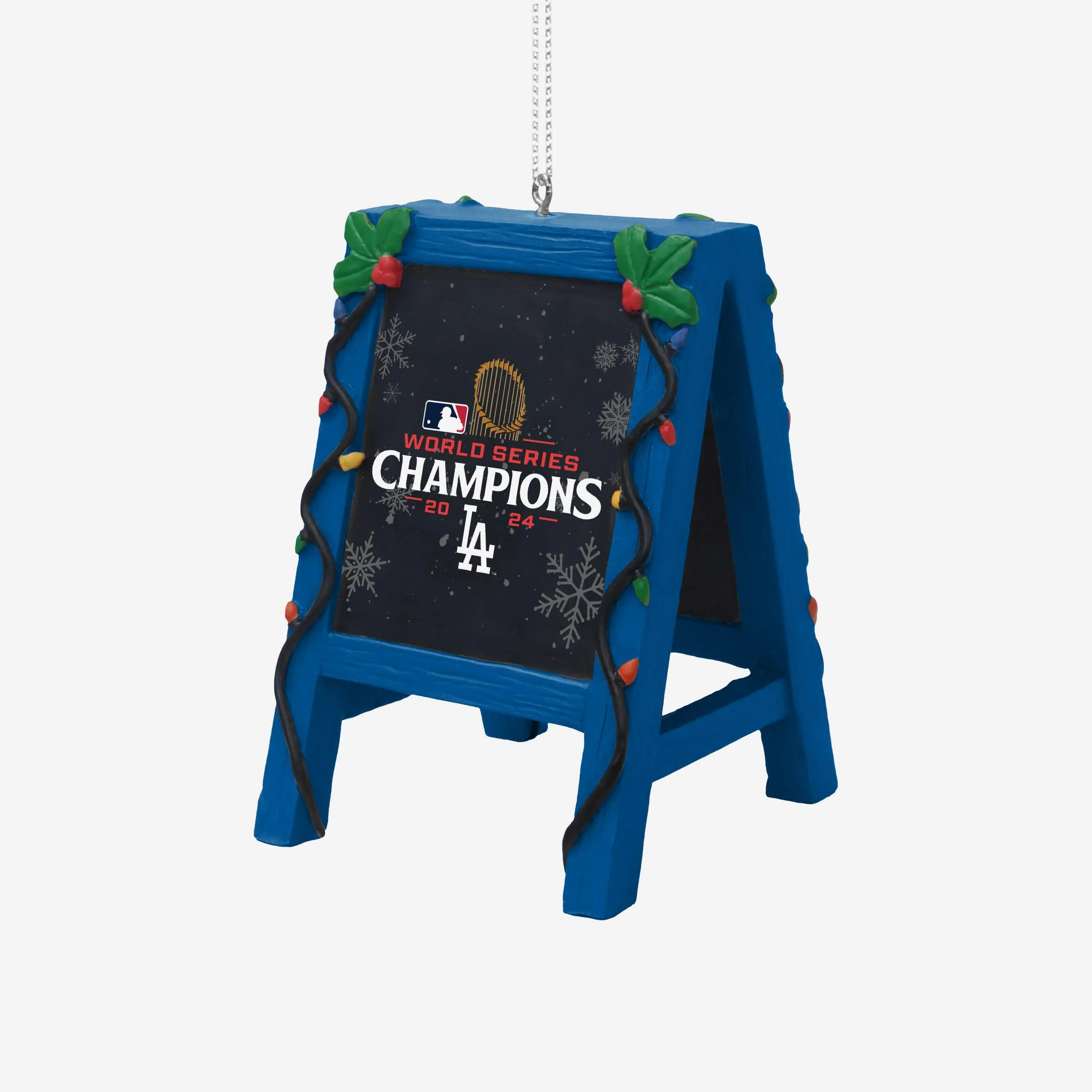 Los Angeles Dodgers 2024 World Series Champions Chalkboard Sign Ornament