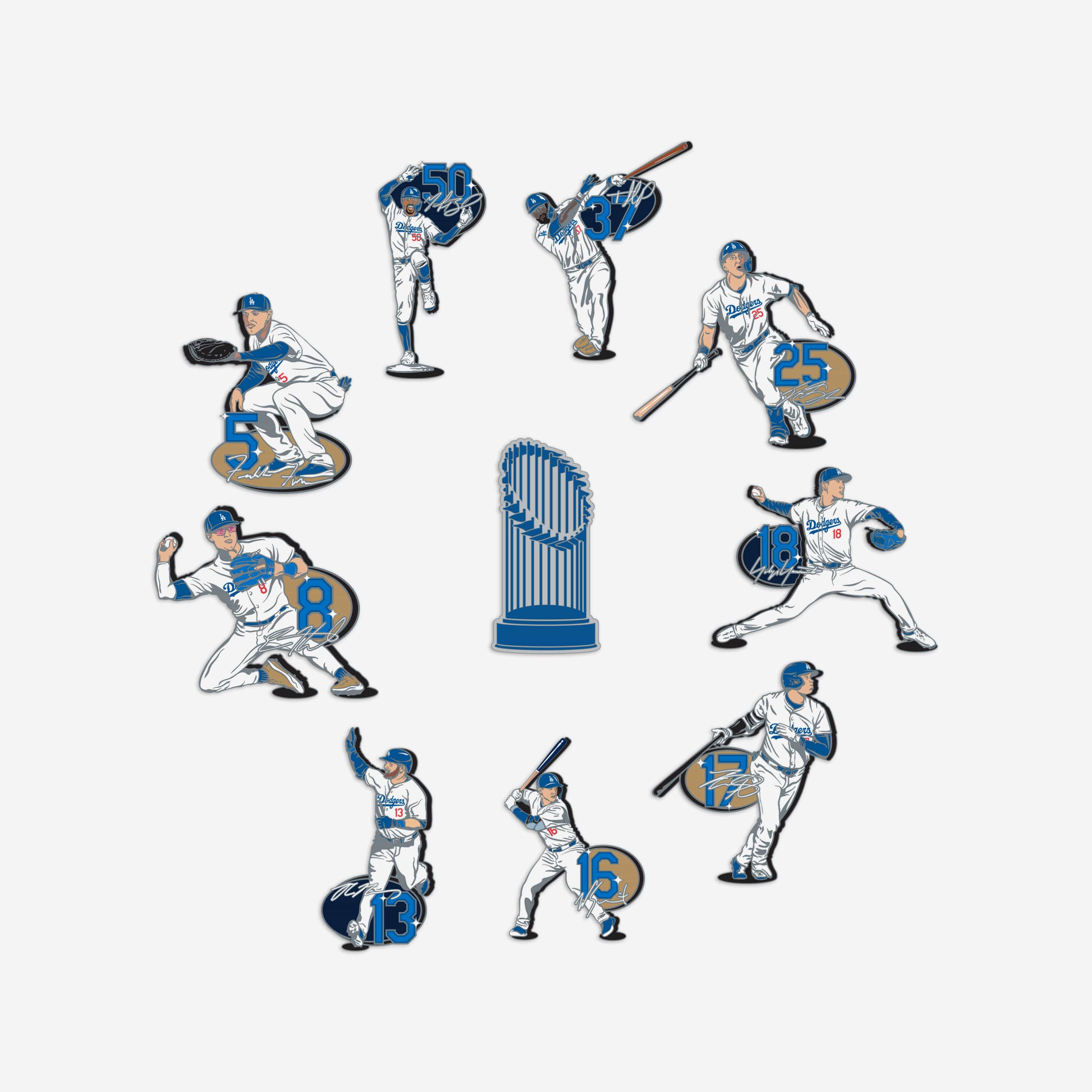 Los Angeles Dodgers 2024 World Series Champions Pro Pinz Set