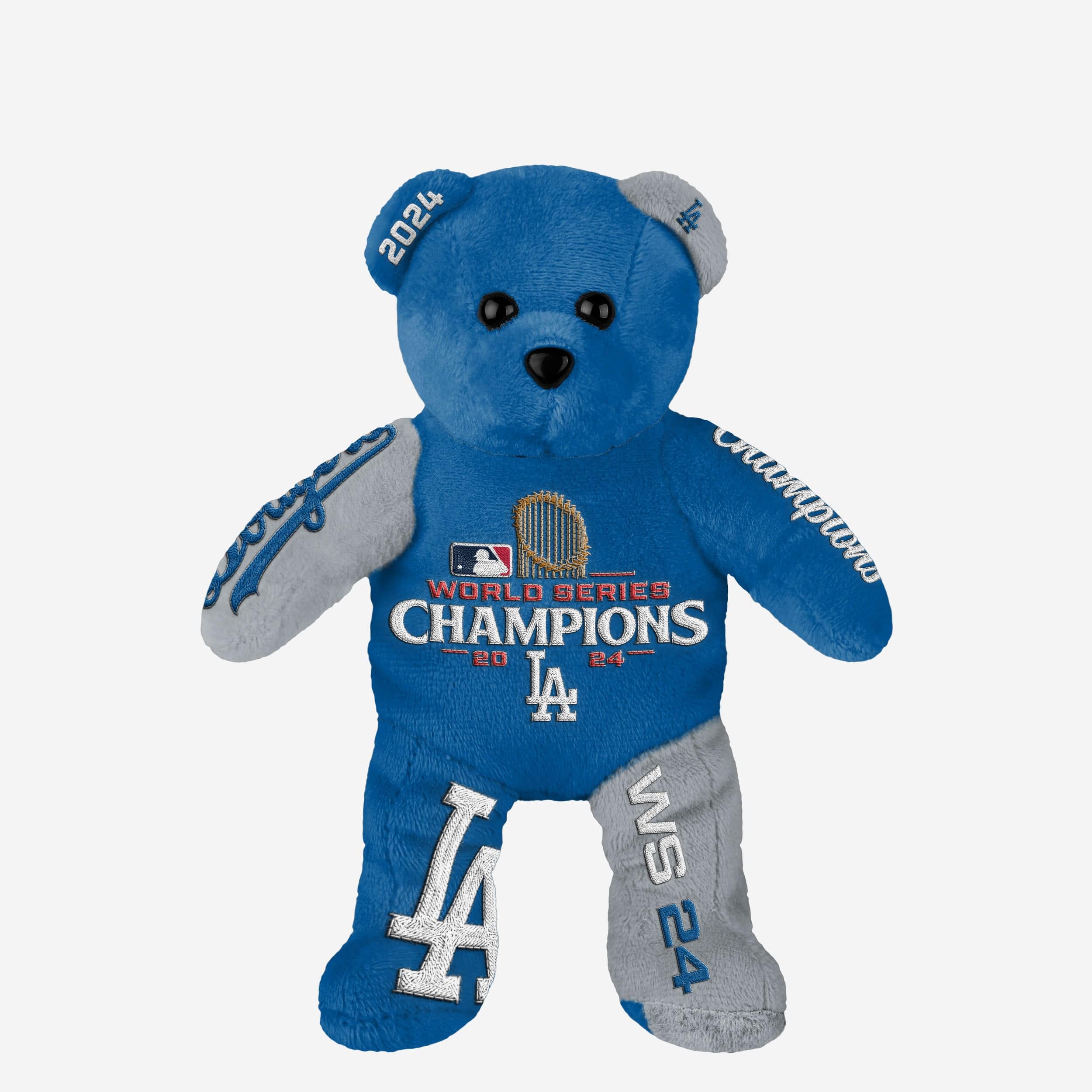 Los Angeles Dodgers 2024 World Series Champions Team Embroidered Bear