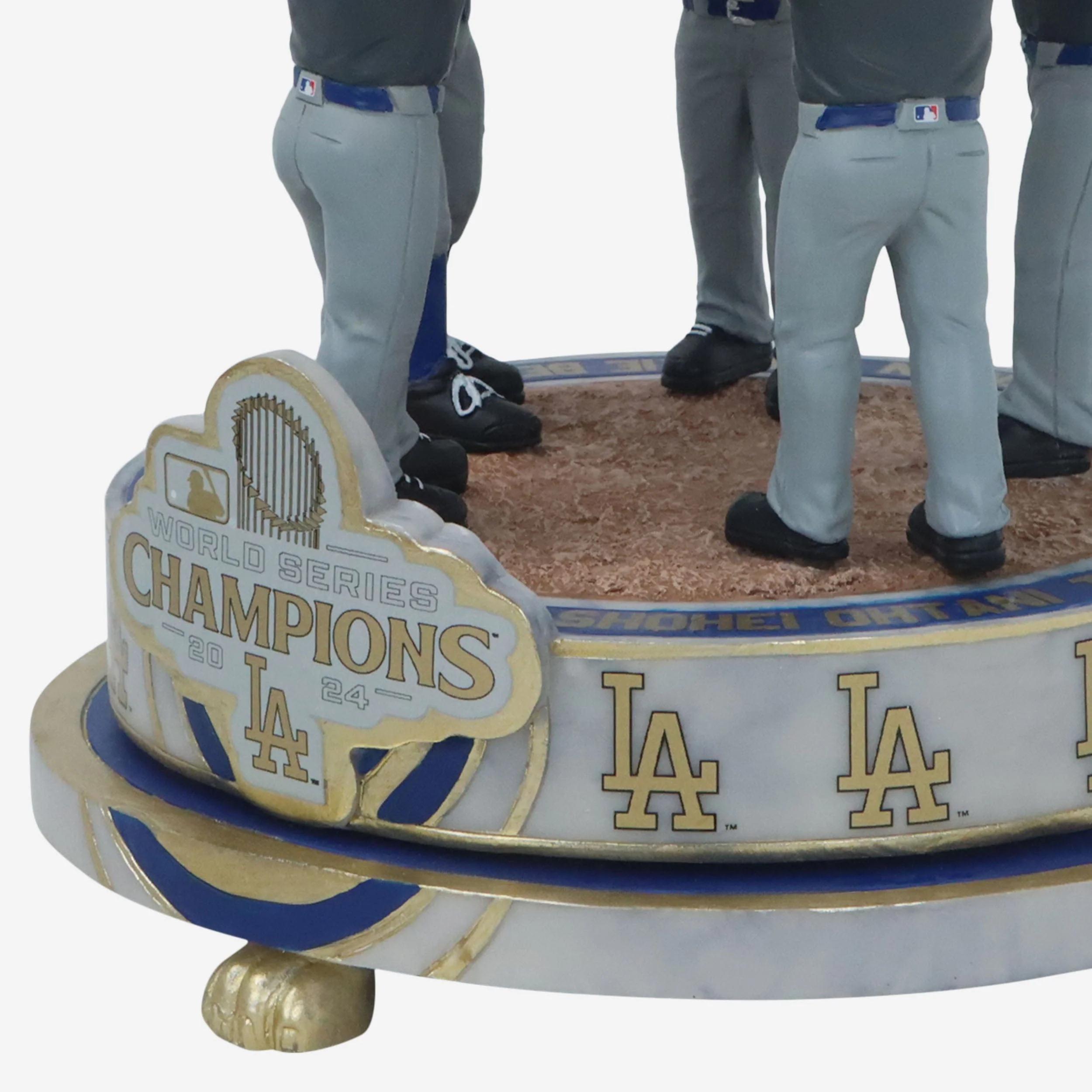 Los Angeles Dodgers 2024 World Series Champions Trophy Spinner Mini Bobblehead Scene - Image 3