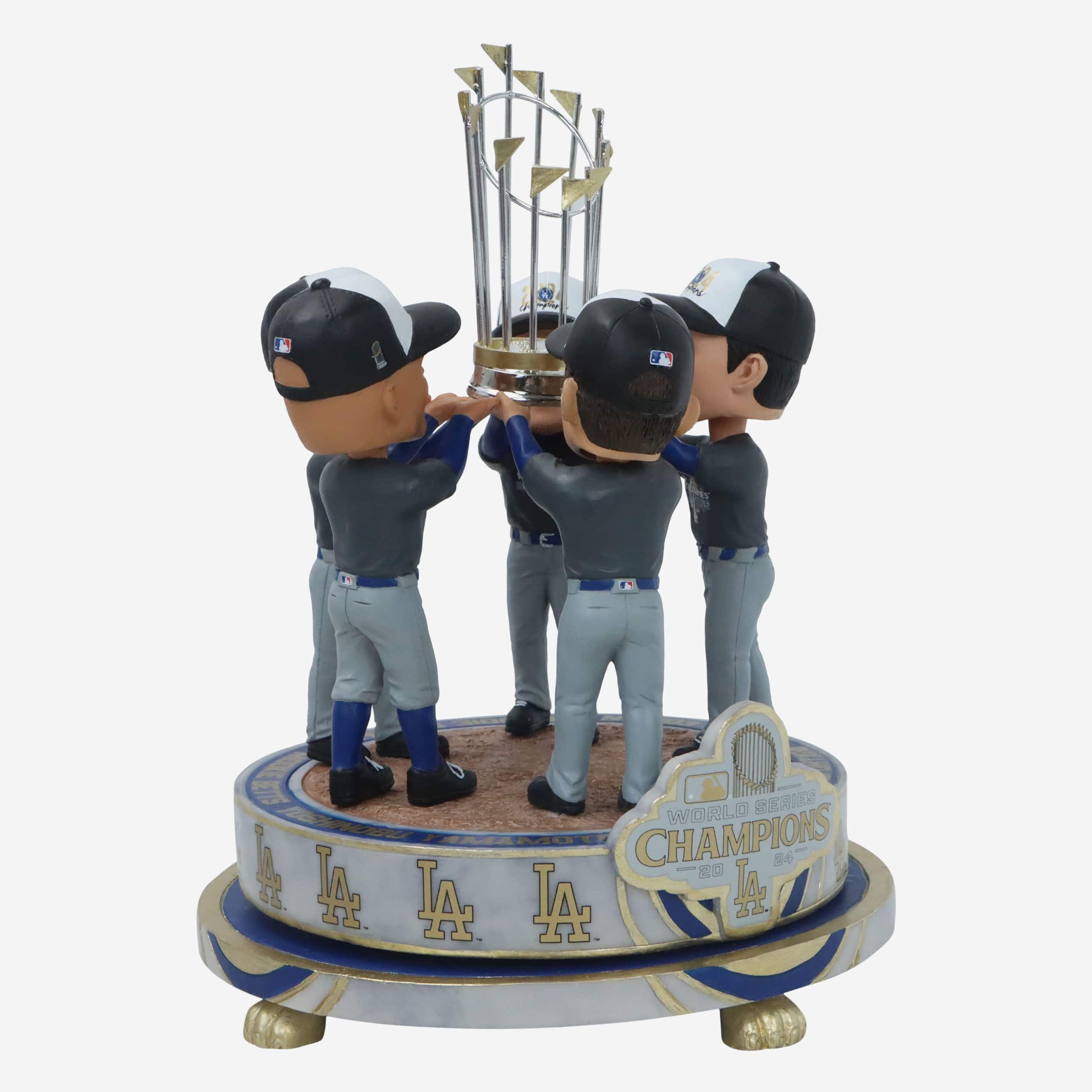 Los Angeles Dodgers 2024 World Series Champions Trophy Spinner Mini Bobblehead Scene - Image 4