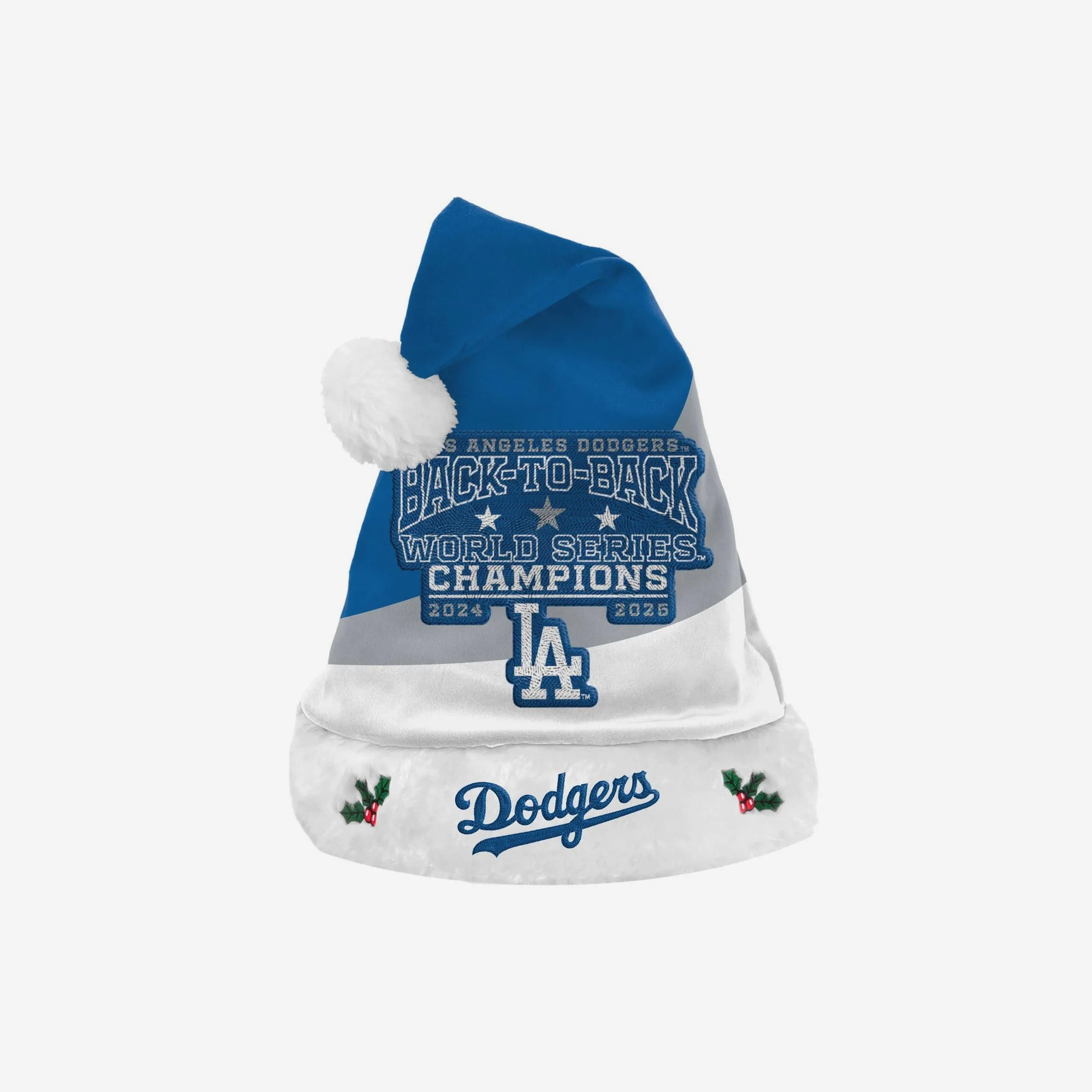 Los Angeles Dodgers 2025 Back To Back World Series Champions Basic Santa Hat