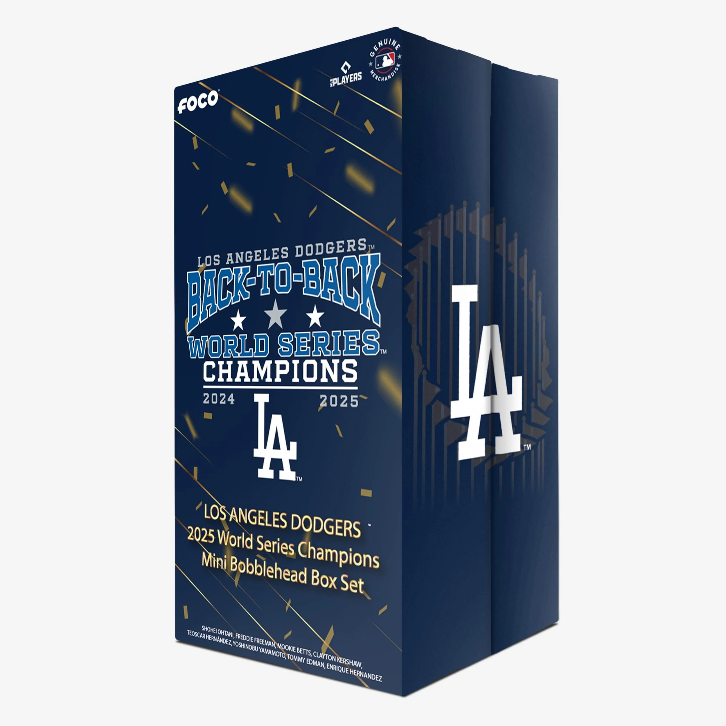 Los Angeles Dodgers 2025 Back To Back World Series Champions Celebration Mini Bobblehead Boxed Set - Image 2