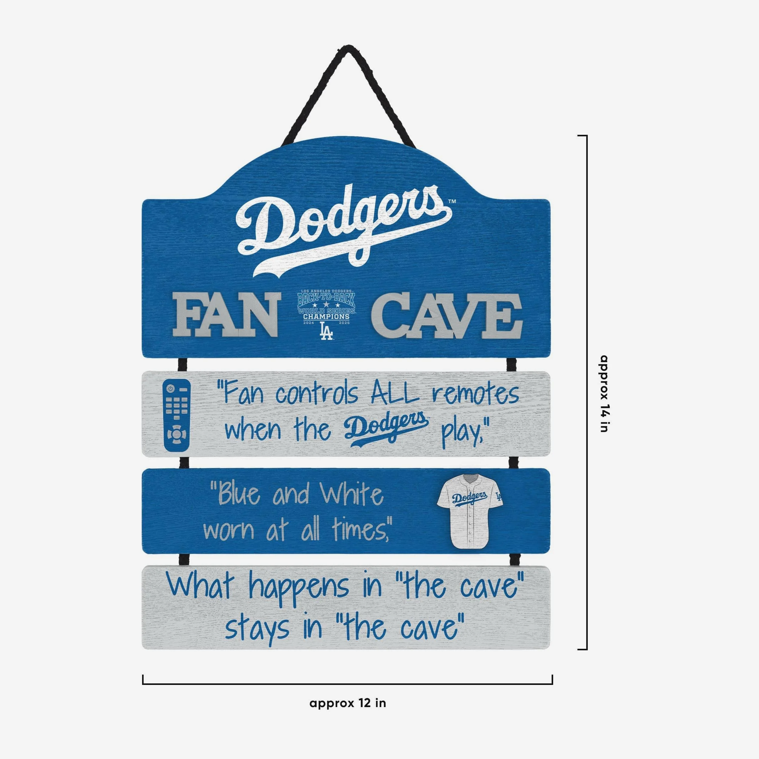 Los Angeles Dodgers 2025 Back To Back World Series Champions Fancave Sign - Image 3