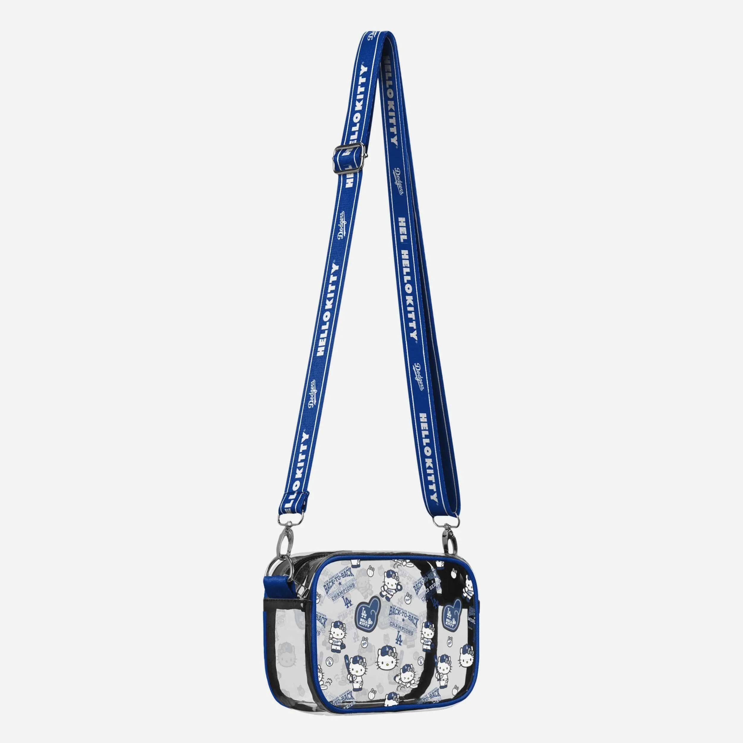 Los Angeles Dodgers 2025 Back To Back World Series Champions Hello Kitty® Clear Crossbody Bag - Image 2