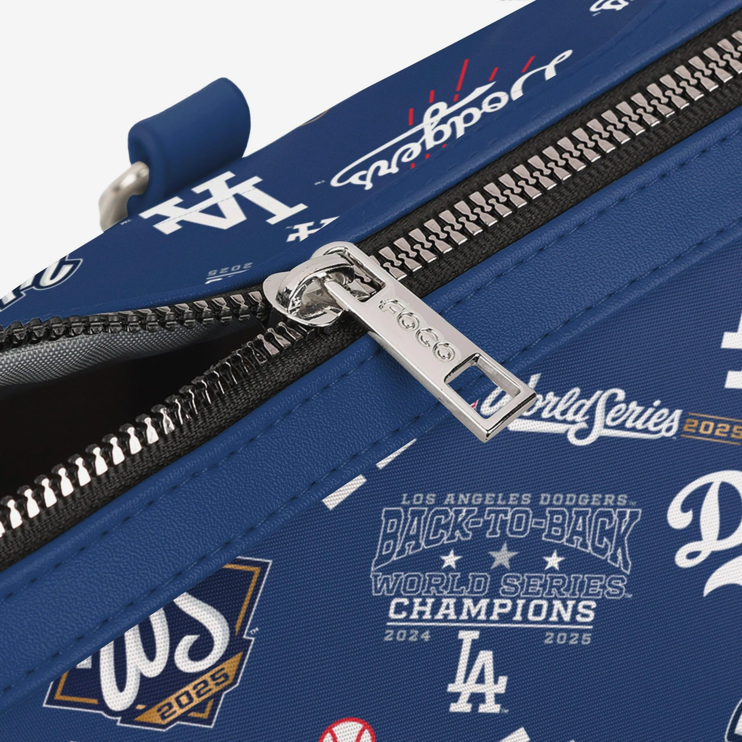 Los Angeles Dodgers 2025 Back To Back World Series Champions Nylon Mini Crossbody Duffle Bag - Image 5