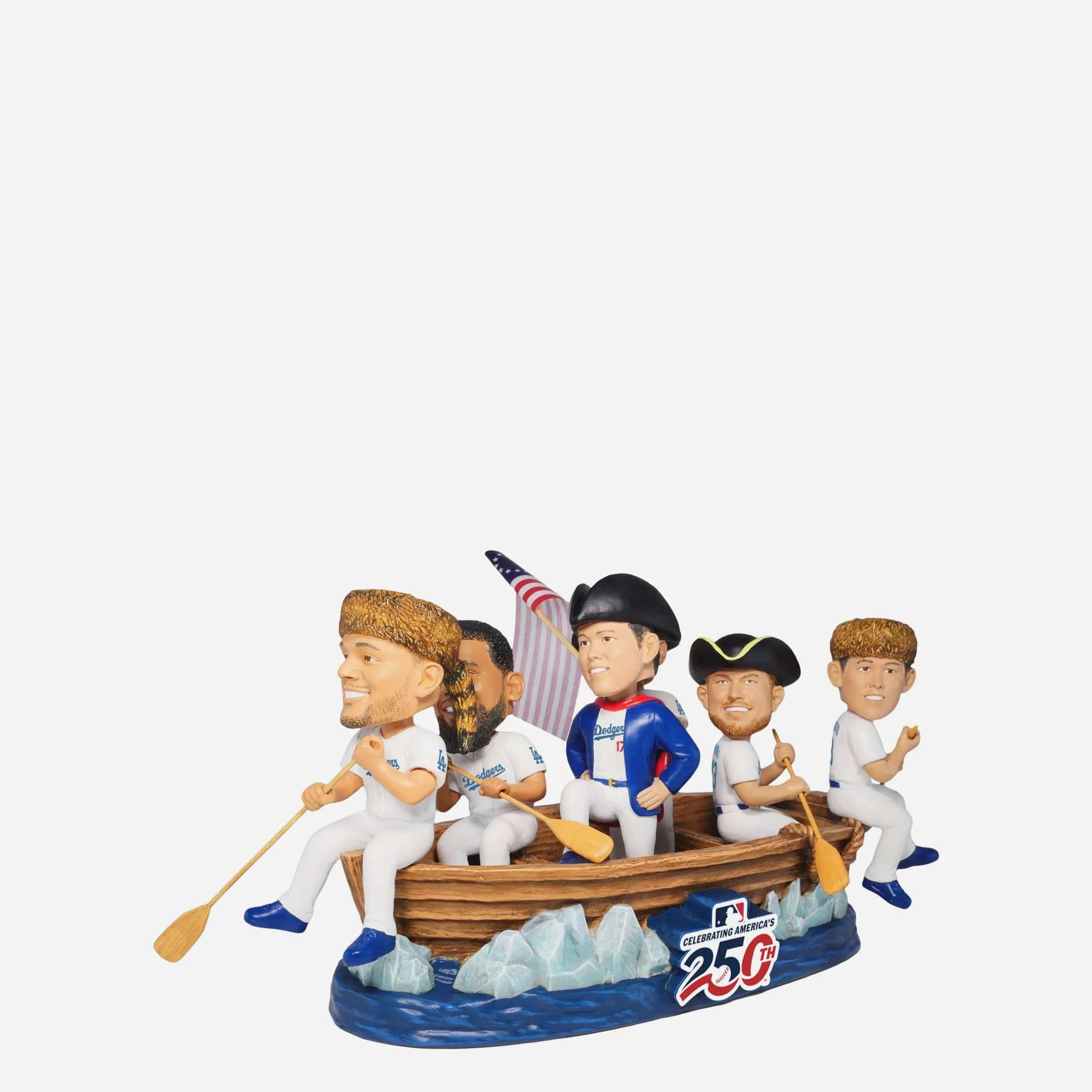 Los Angeles Dodgers America's 250th Anniversary Crossing the Delaware Mini Bobblehead Scene - Image 4