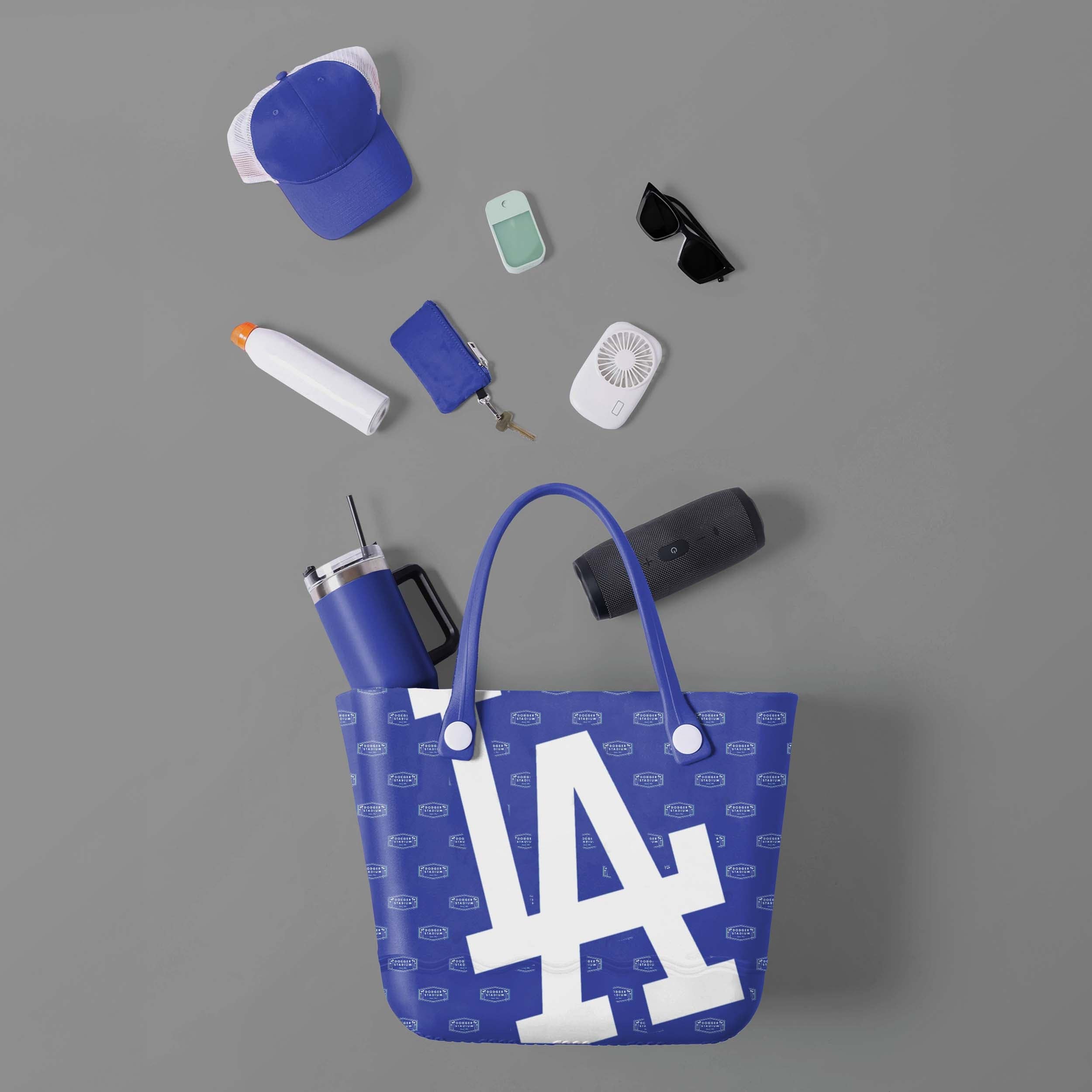 Los Angeles Dodgers Big Logo Mini Print Tailgate Tote Bag - Image 2