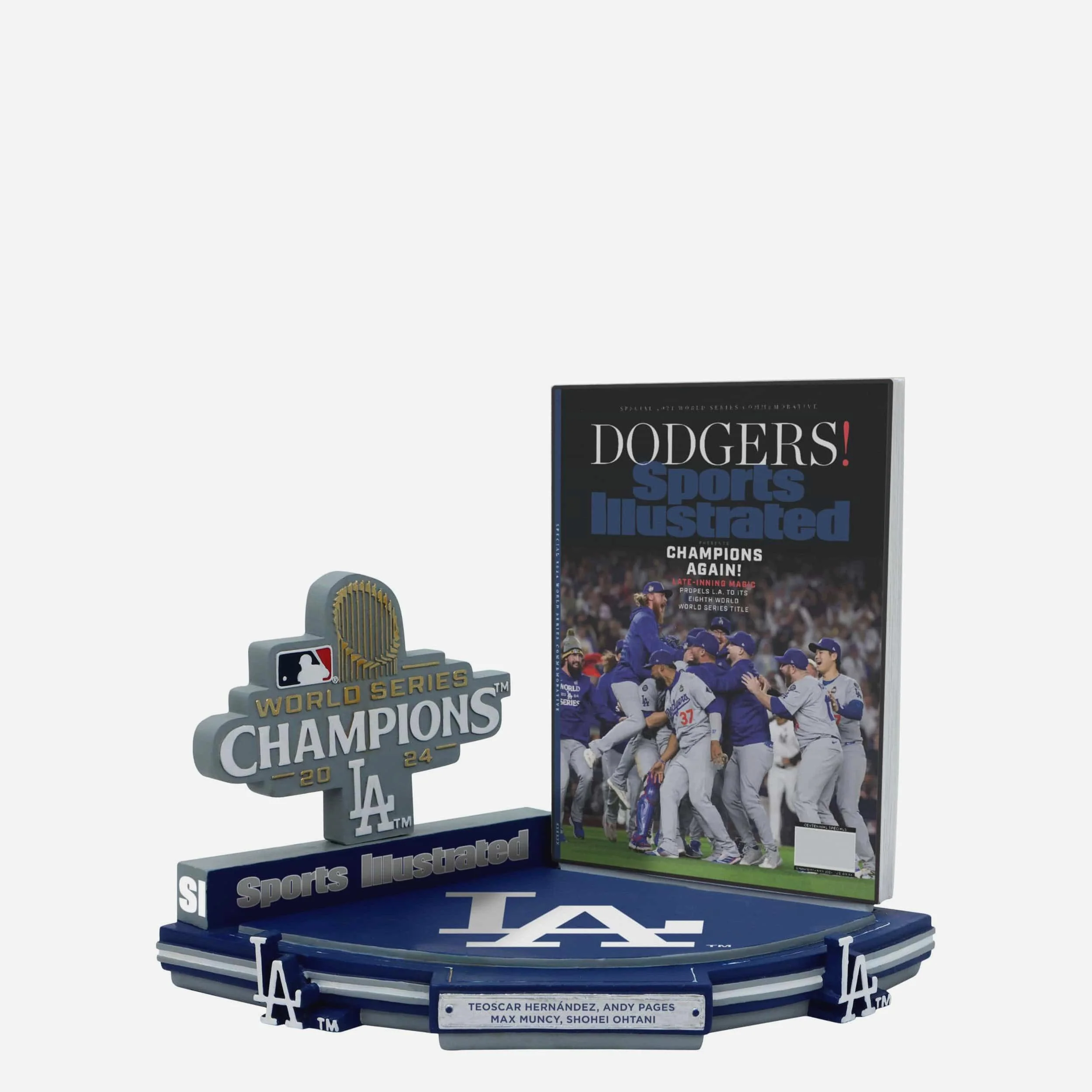 Los Angeles Dodgers Champions Again Sports Illustrated Cover Bobblehead - Image 3