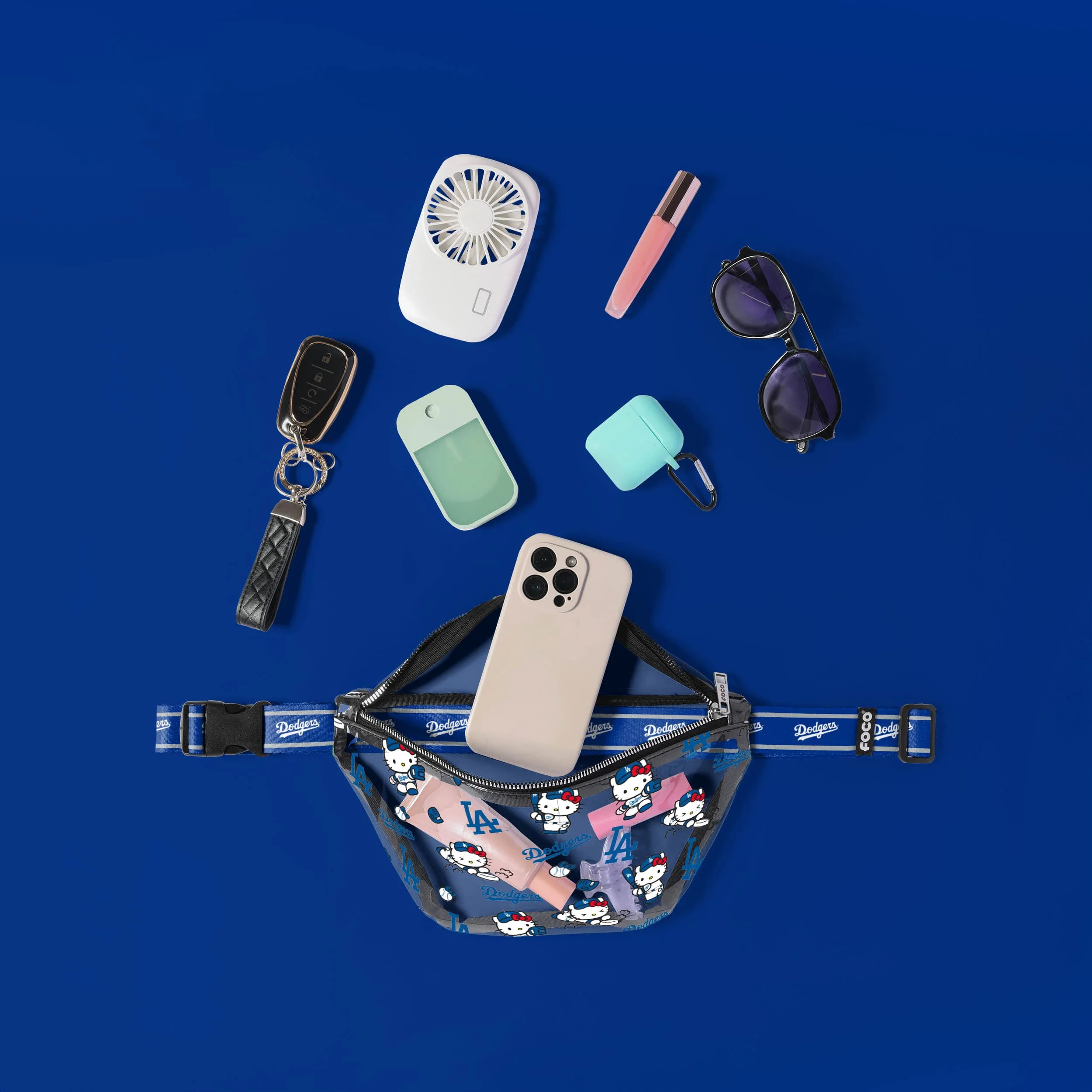 Los Angeles Dodgers Hello Kitty® Clear Fanny Pack - Image 3