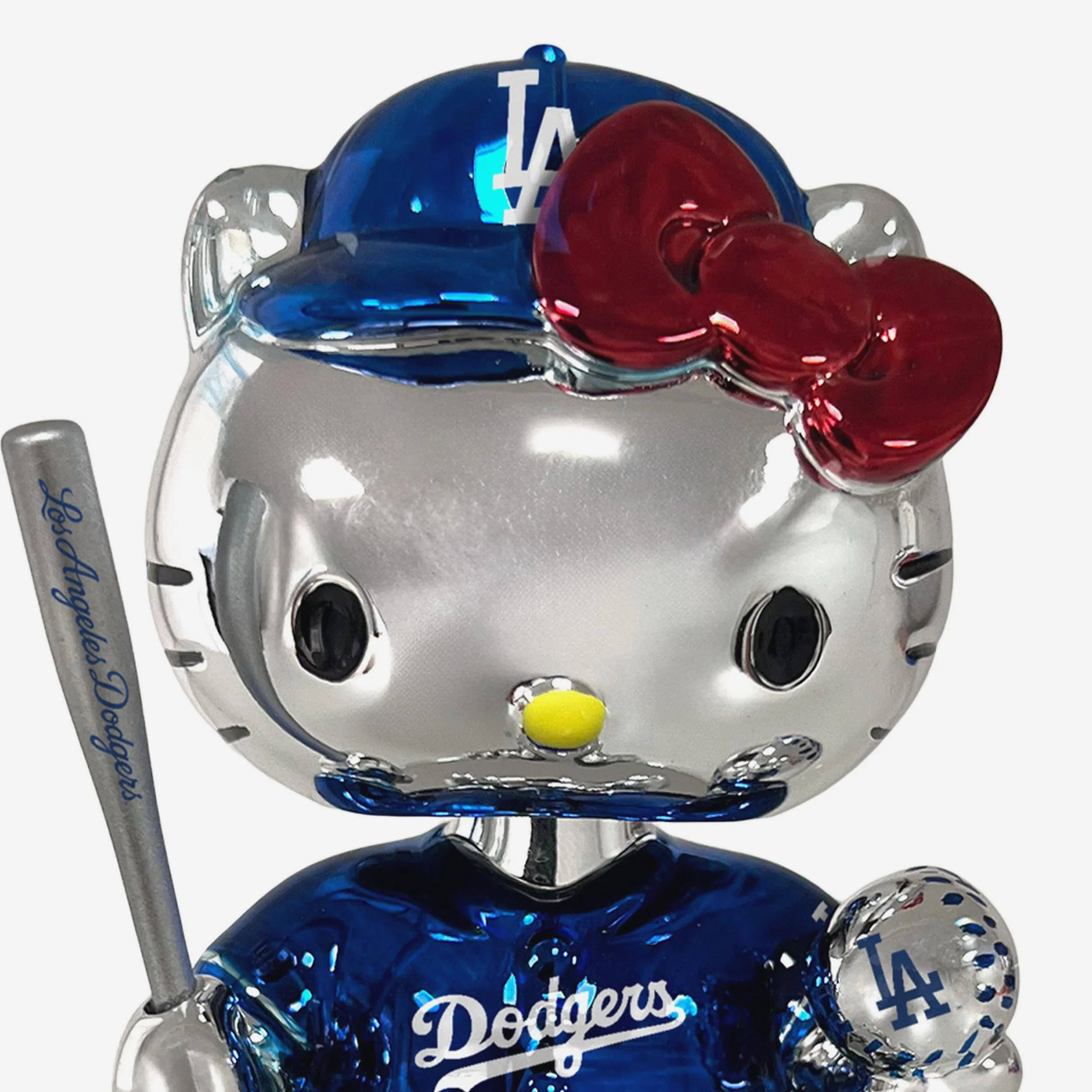 Los Angeles Dodgers Hello Kitty® Electroplated Edition Mini Bobblehead - Image 2