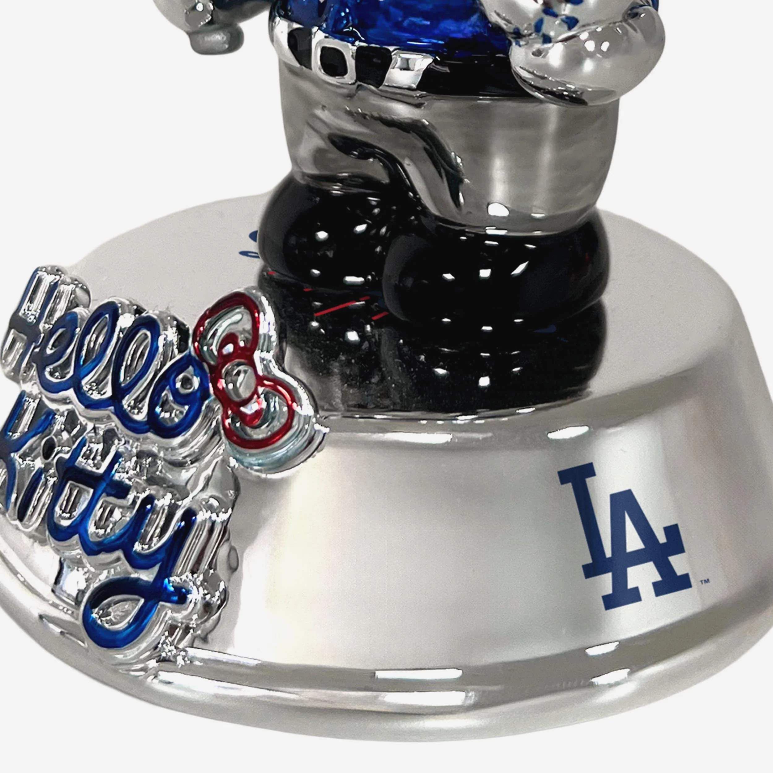 Los Angeles Dodgers Hello Kitty® Electroplated Edition Mini Bobblehead - Image 3