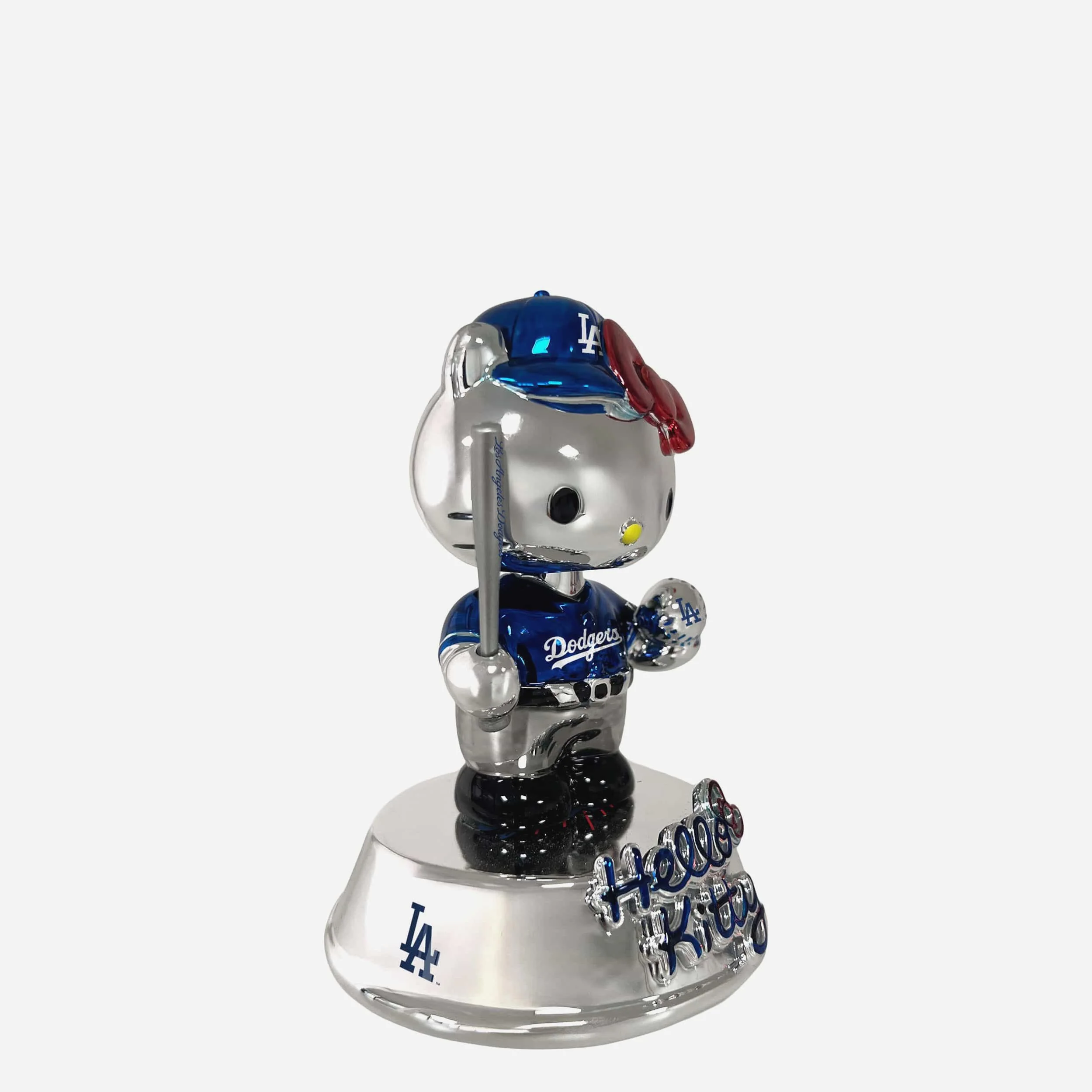 Los Angeles Dodgers Hello Kitty® Electroplated Edition Mini Bobblehead - Image 4